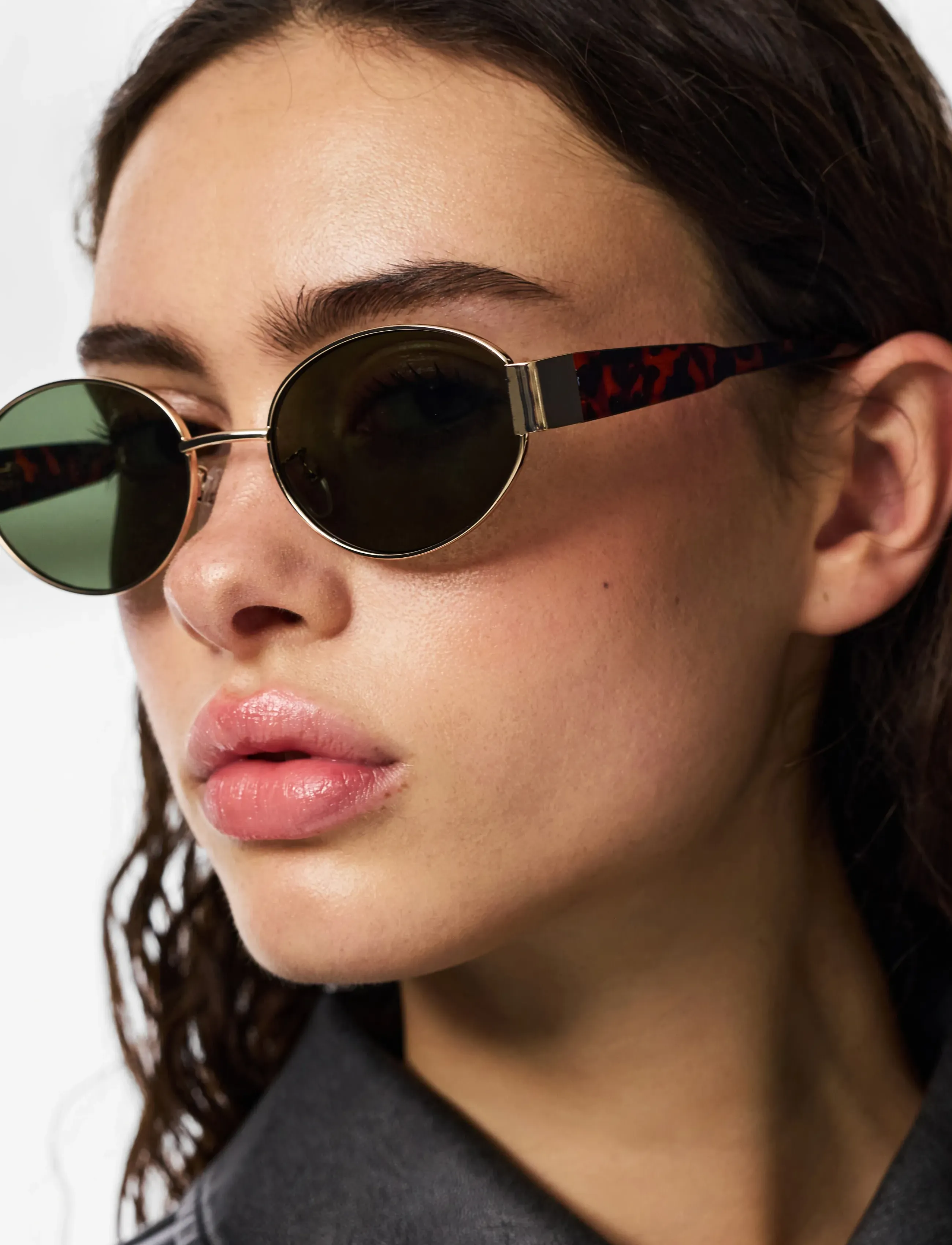 Pieces Pckate Sunglass Bundle, One Size, Sunglasses, Gold - Round Frame Frauen