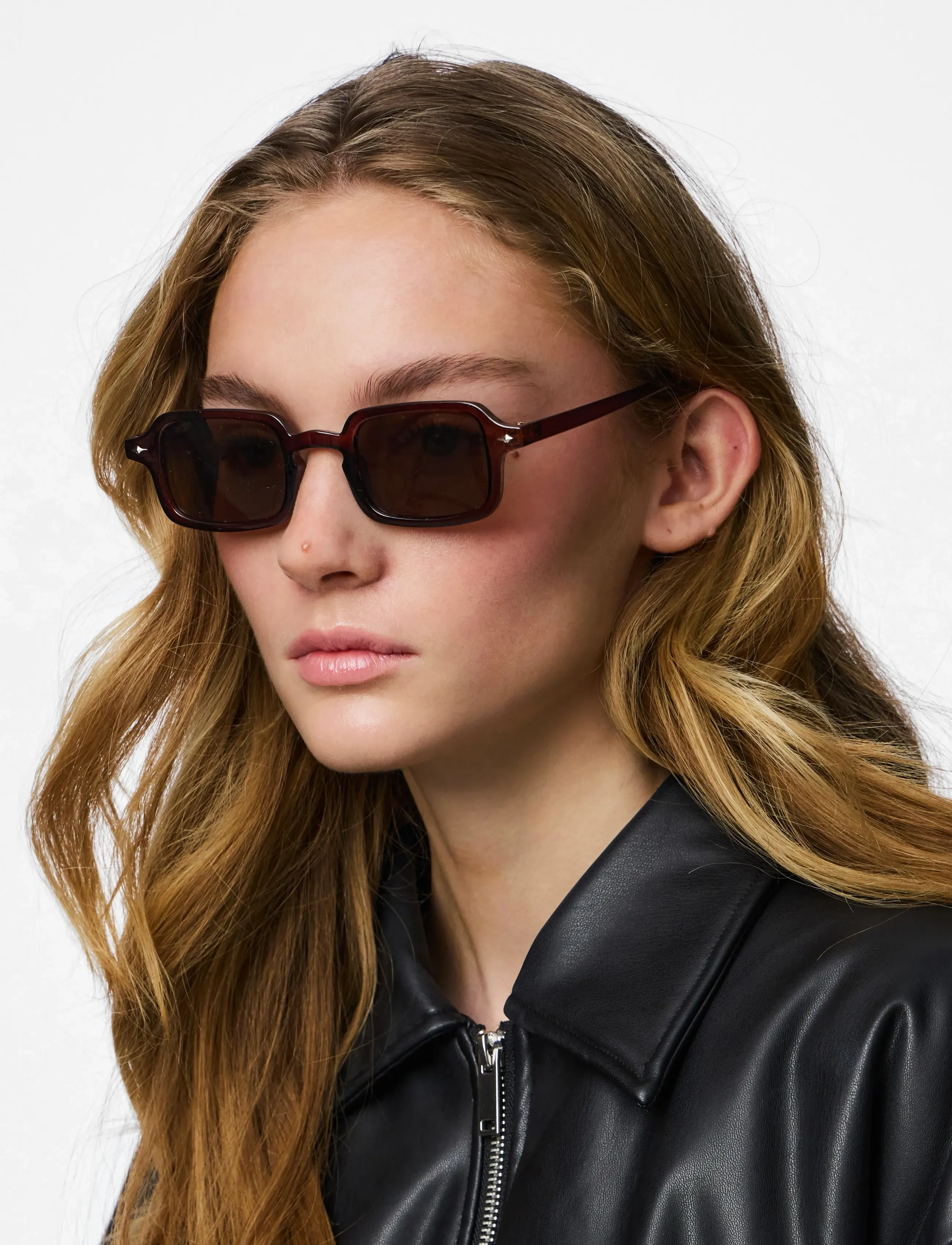 Pieces Pckatie Sunglass Bundle Bc, One Size, Sunglasses, Braun - Square Frame Frauen