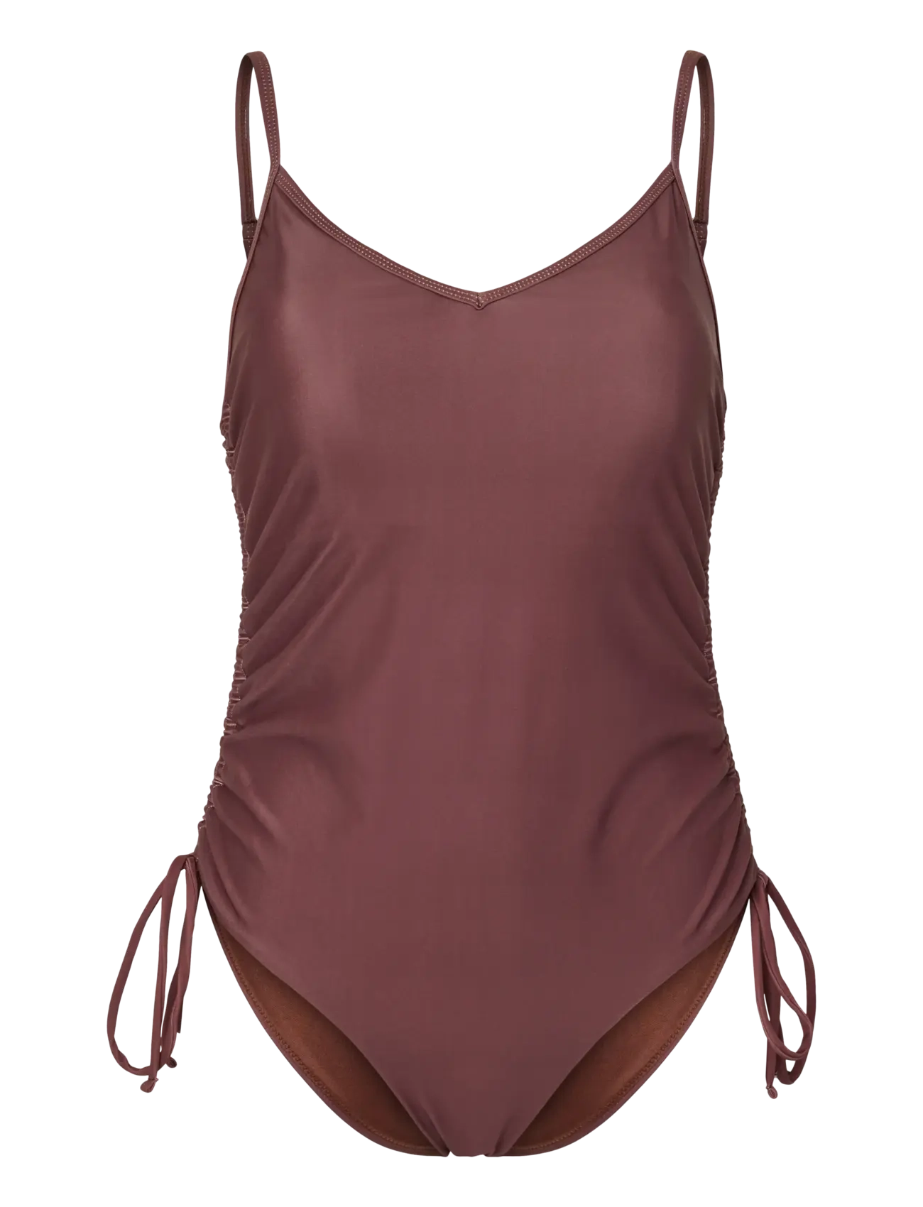 PIECES Pcbaomi Ruching Badeanzug Bc Burgundy - S - Damen