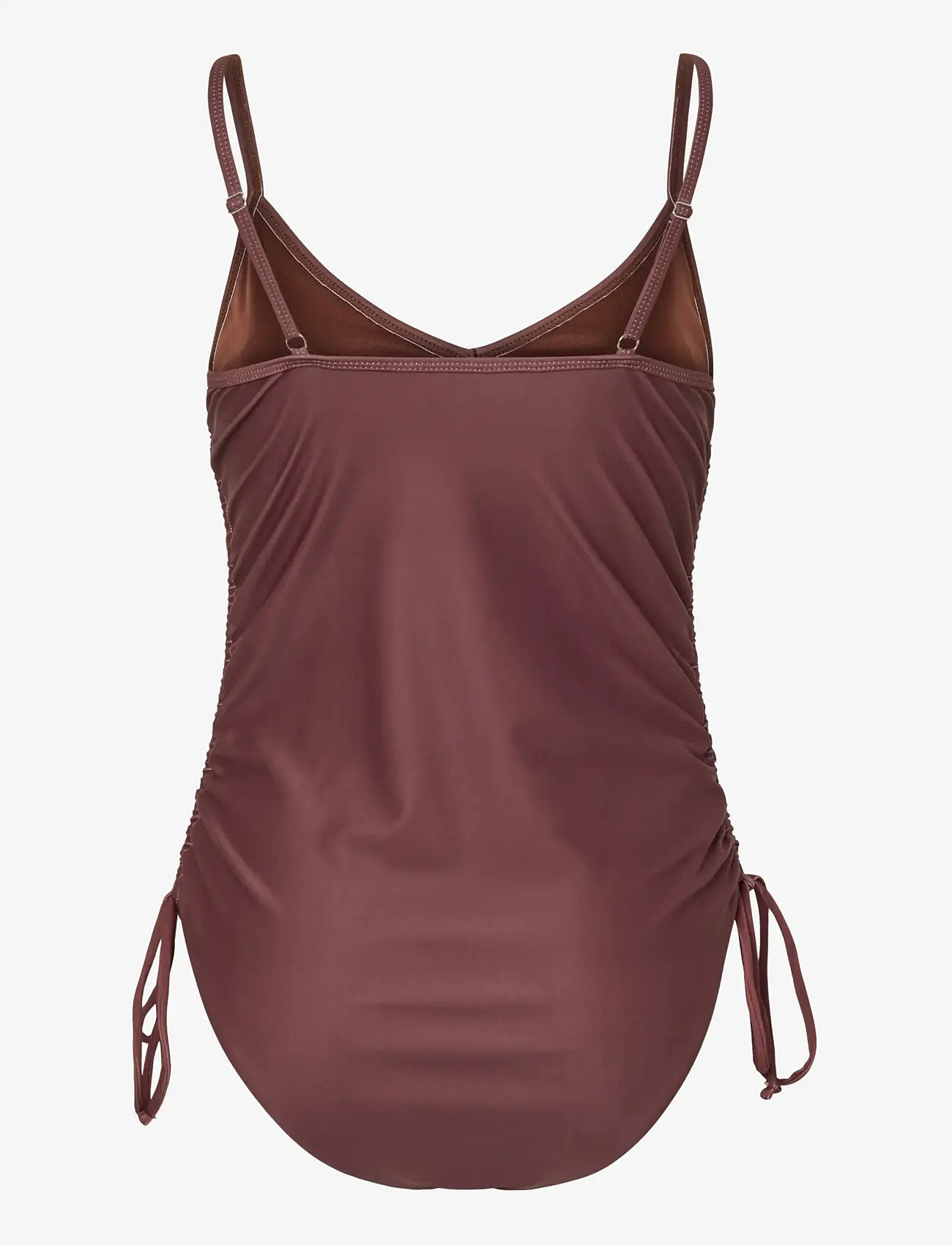 Pieces - PCBAOMI RUCHING SWIMSUIT BC - badedragter - deep mahogany - 2