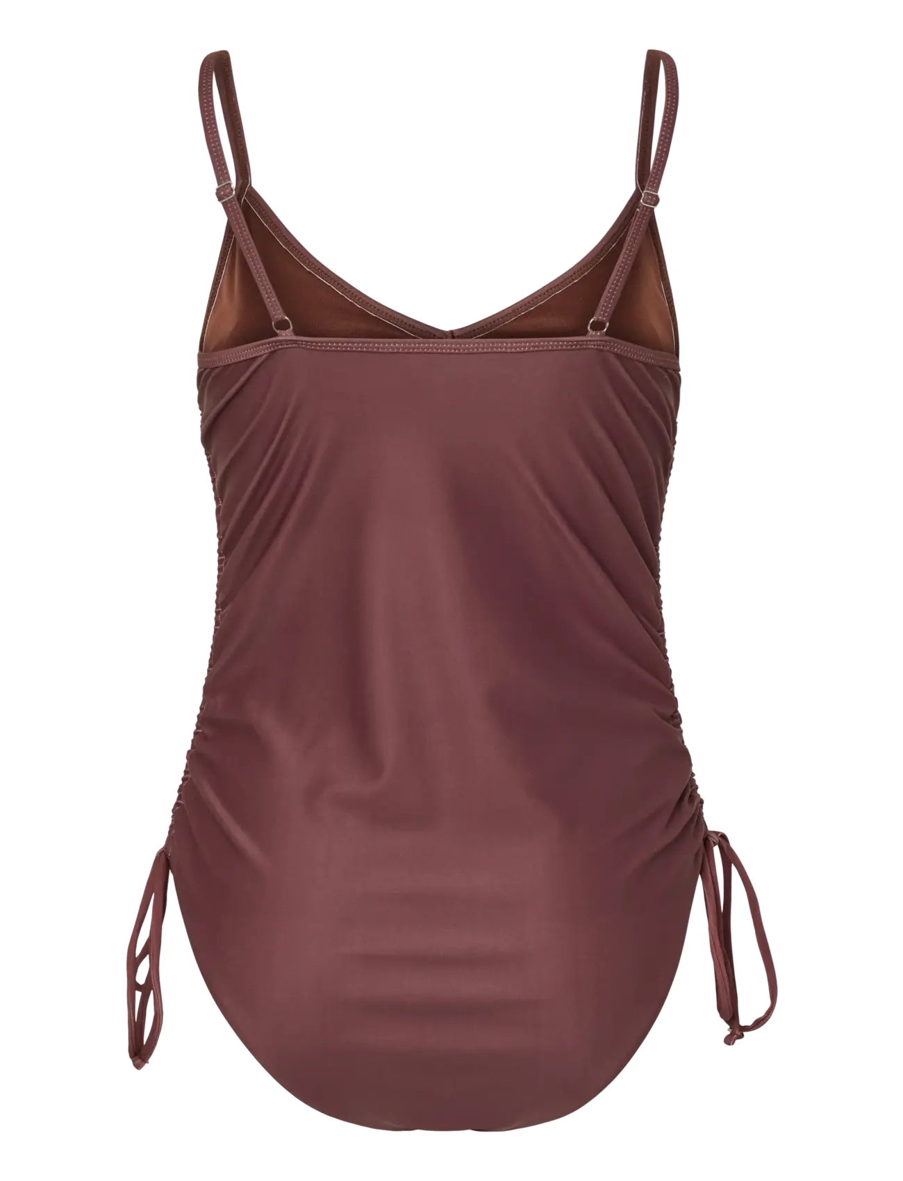 Pieces - PCBAOMI RUCHING SWIMSUIT BC - badeanzüge - deep mahogany - 2