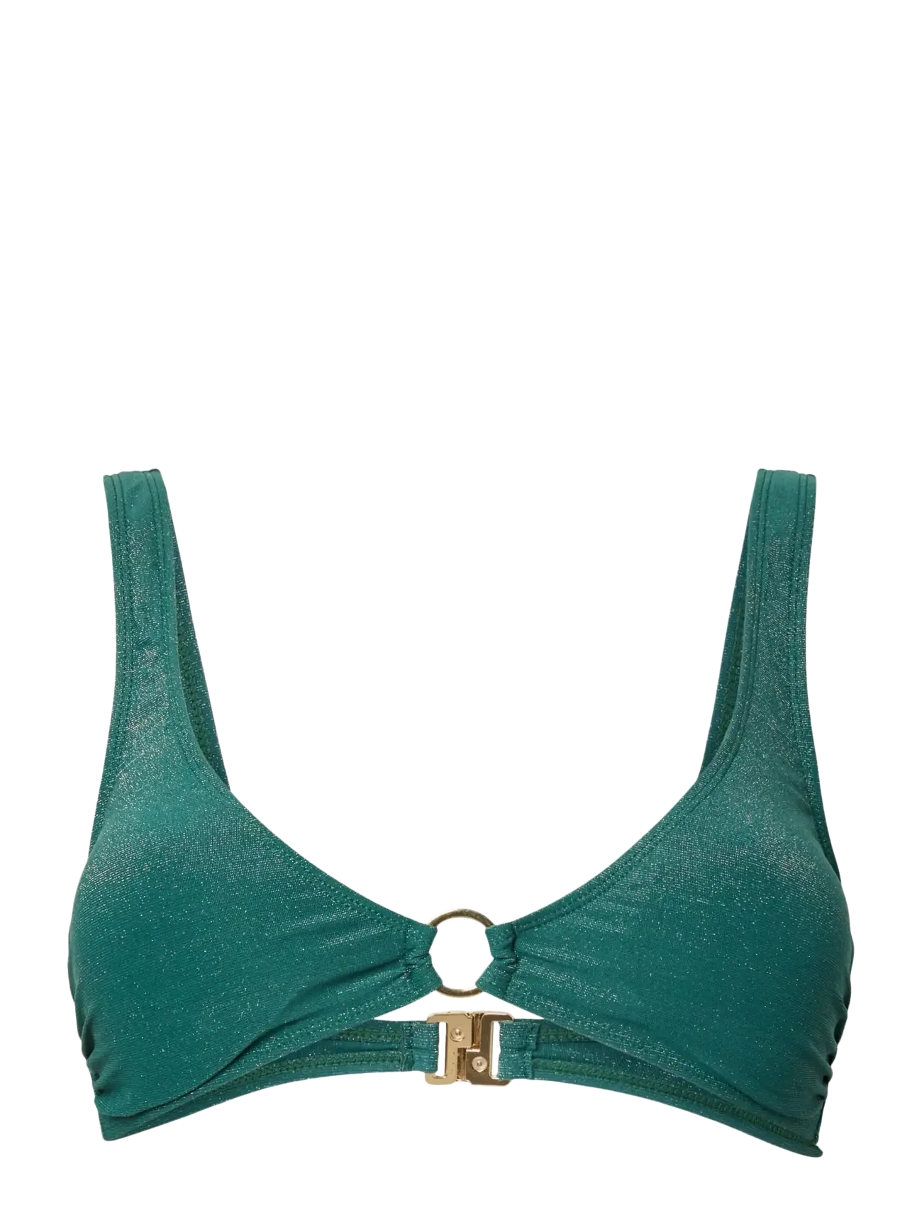 Pieces Pclaomi Lurex Bikini Ring Top, Kvinder, Bikini Ring Top, Grøn, Str: XL
