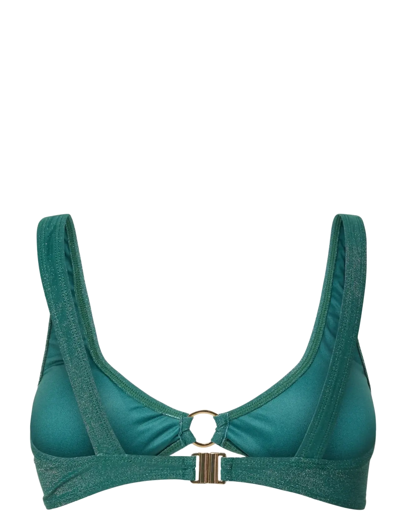 Pieces - PCLAOMI LUREX BIKINI RING TOP - trikampio formos bikinio liemenėlės - forest biome - 1