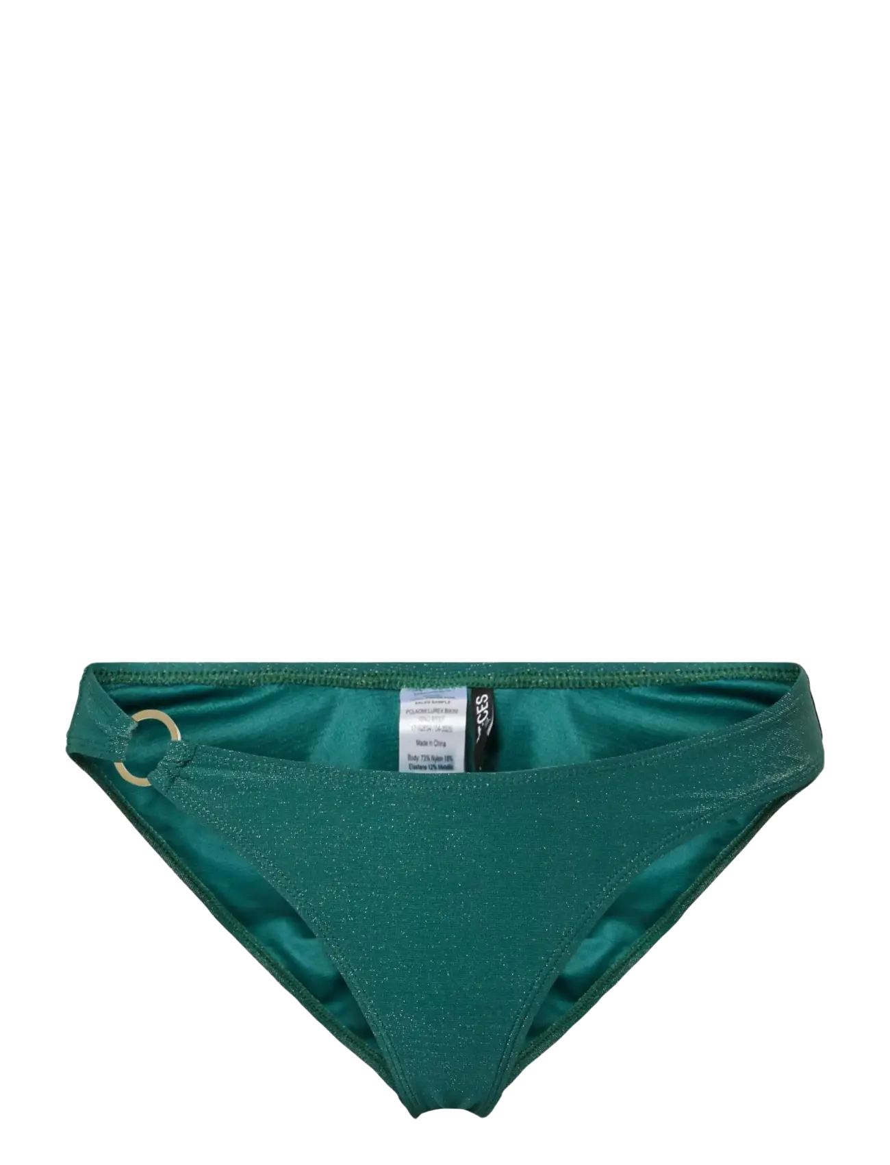 Pieces Pclaomi Lurex Bikini Ring Brief, Kvinder, Lurex Ring Bikini Trusse, Grøn, Str: L