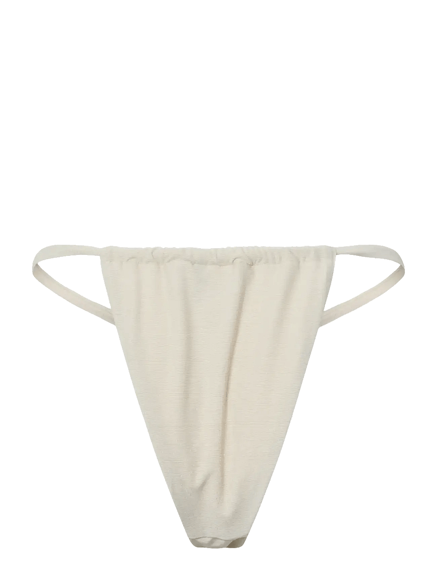 Pieces - PCLAOMI LUREX BIKINI ADJUSTABLE TANGA - brazilian bikiinid - eggnog - 1