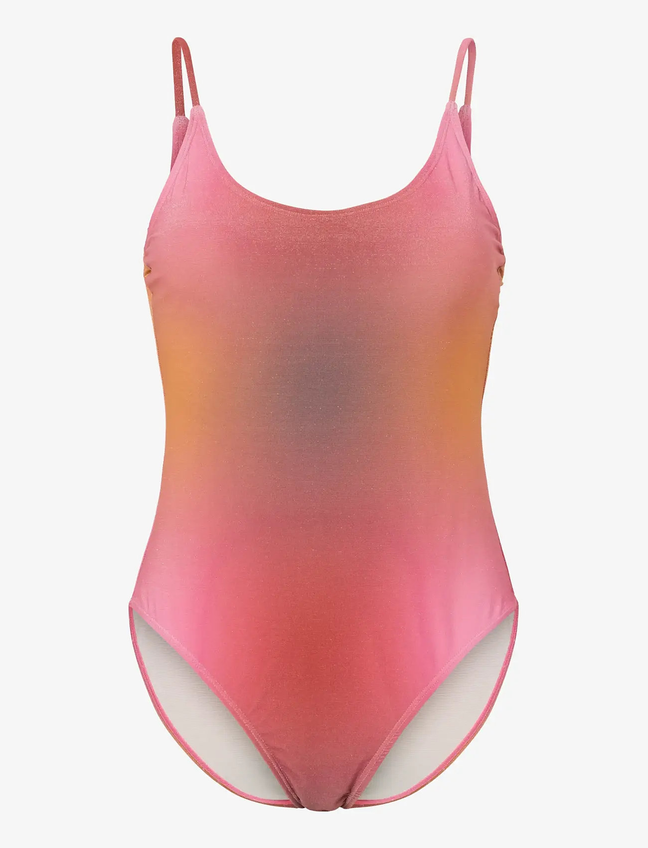 Pieces - PCLAOMI LUREX SWIMSUIT - swimsuits - red ochre - 0