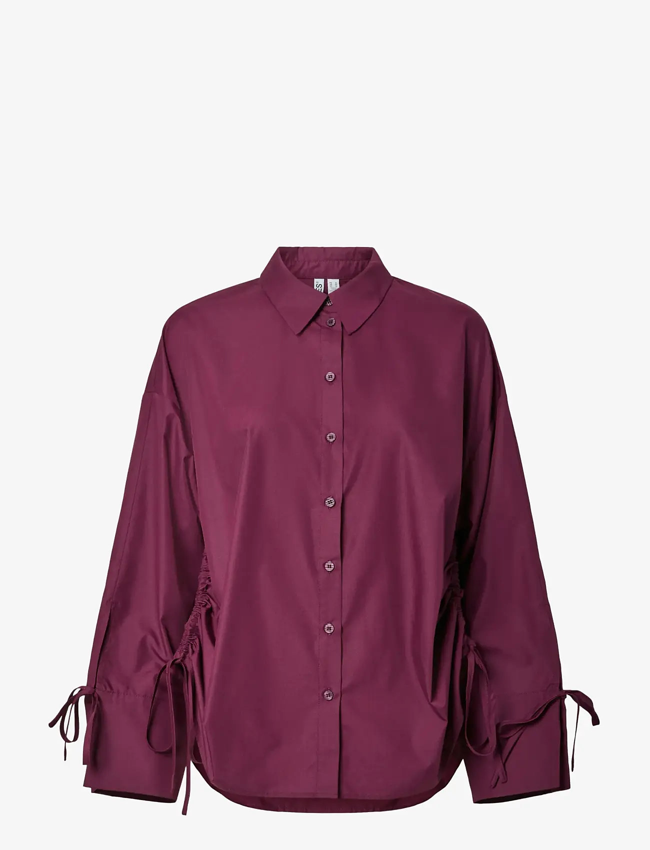 Pieces - PCANNI LS LOOSE SHIRT WVK KCA - long-sleeved shirts - dark purple - 0