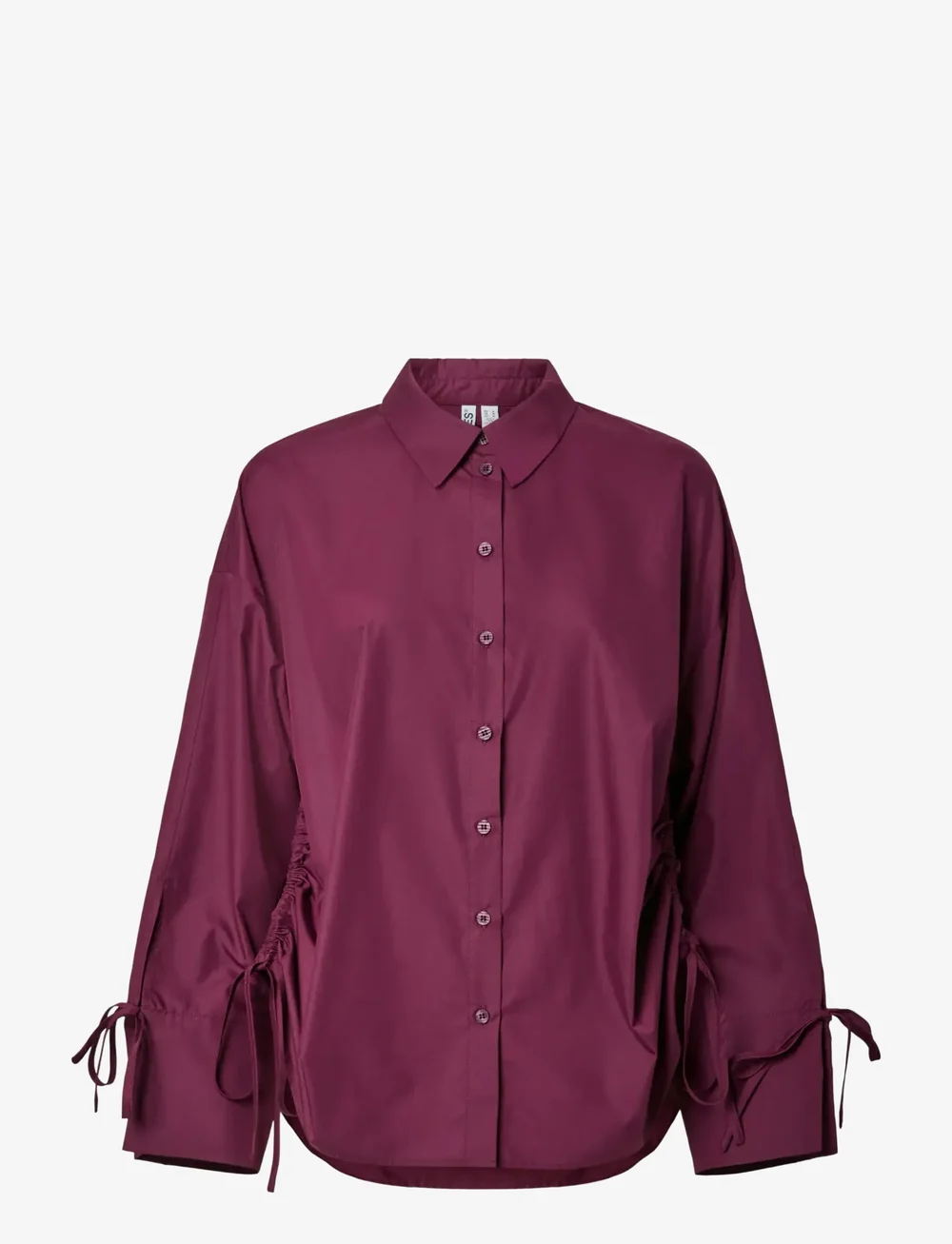 Pieces - PCANNI LS LOOSE SHIRT WVK KCA - långärmade skjortor - dark purple - 0