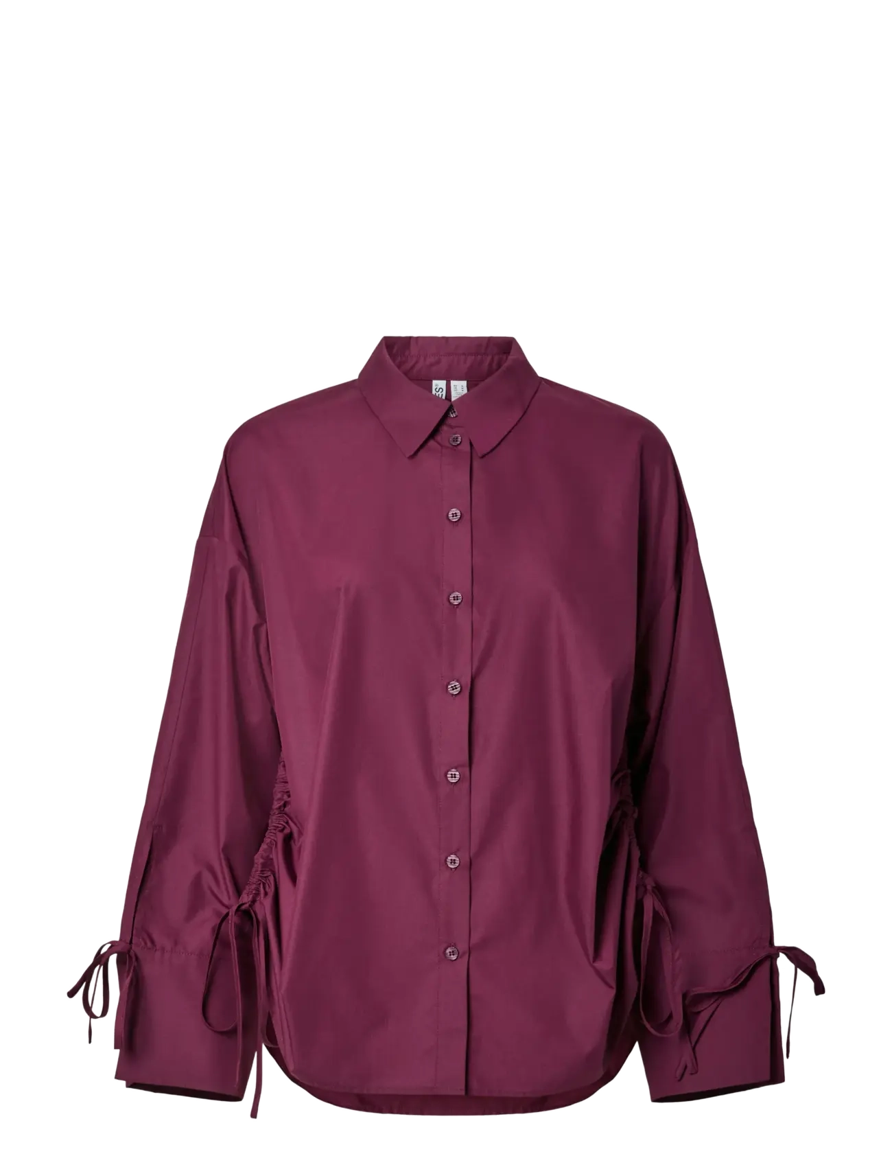 Pieces PCANNI LS LOOSE SHIRT WVK KCA - Bluser - DARK PURPLE / burgundy