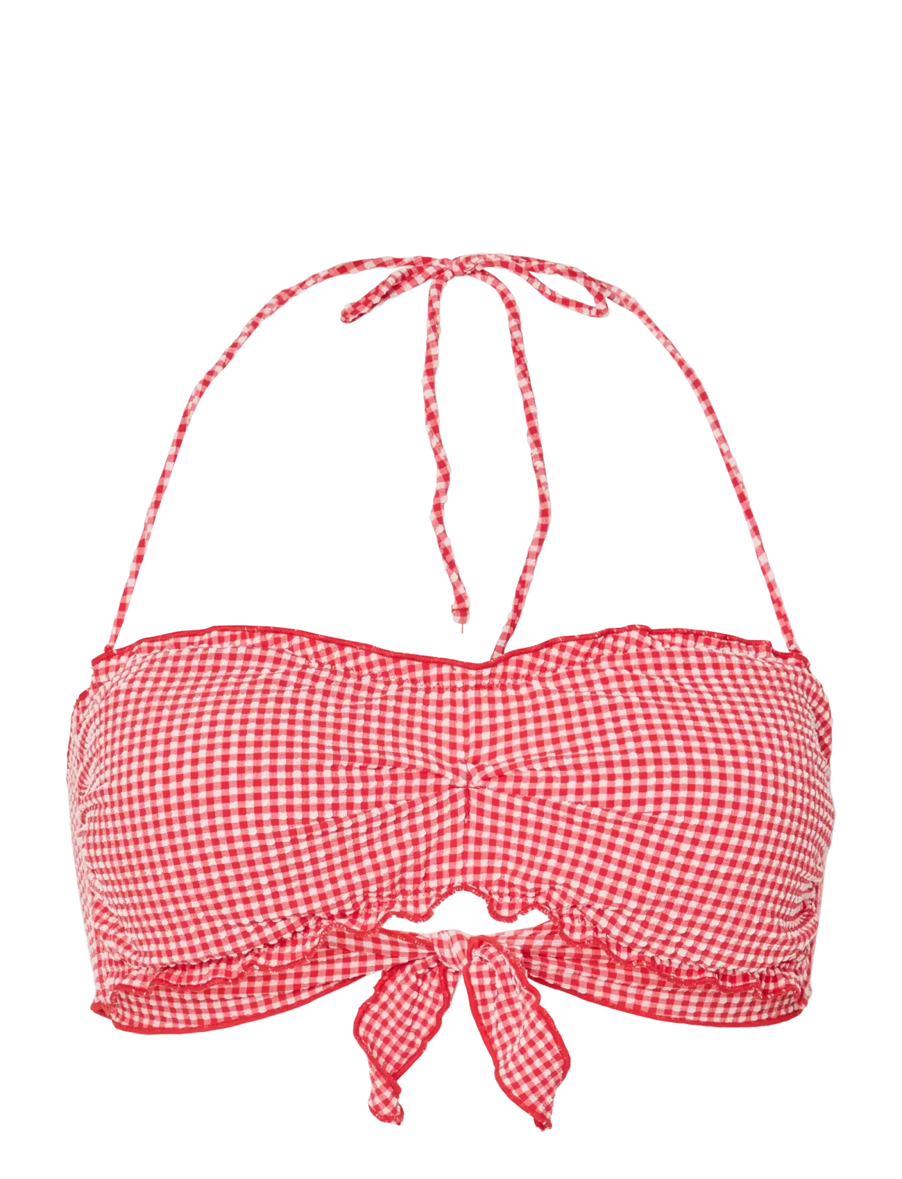 Pieces PCKIA FRILL EDGE BIKINI TOP BC - Populärt just nu - LYCHEE / red