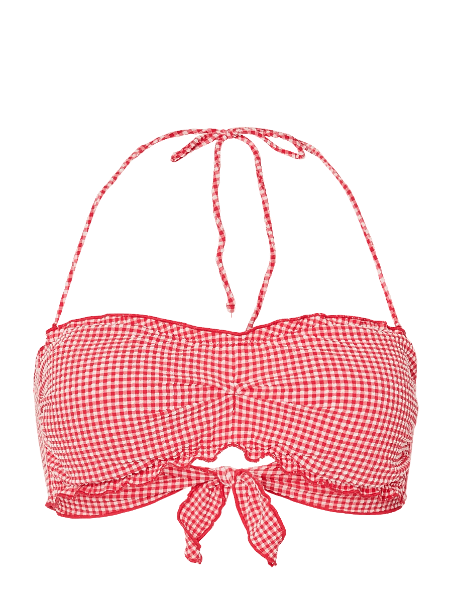Pieces - PCKIA FRILL EDGE BIKINI TOP BC - paelast bikiinide ülaosad - lychee - 0