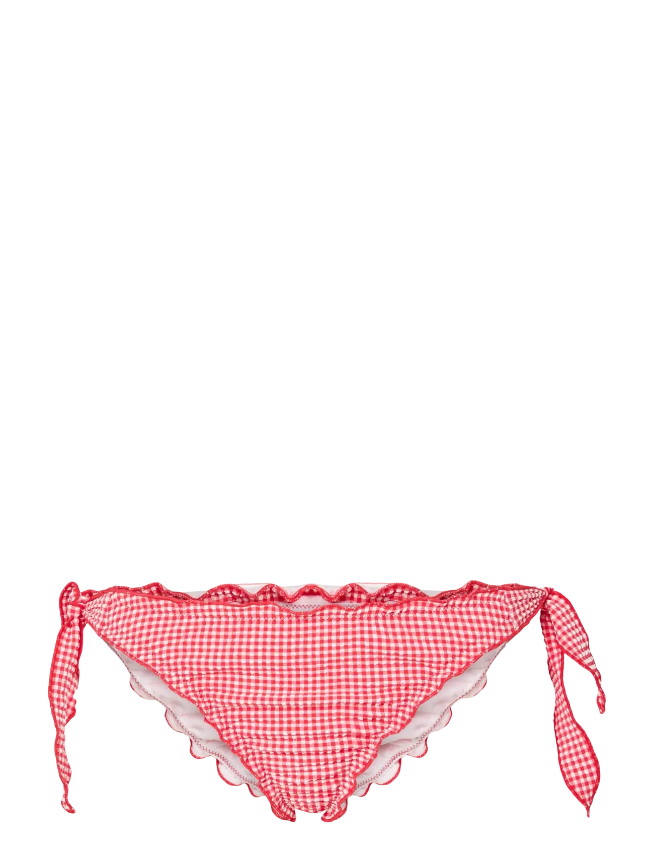 Pieces PCKIA FRILL TIE EDGE BIKINI BRIEF BC - Kläder - LYCHEE / red