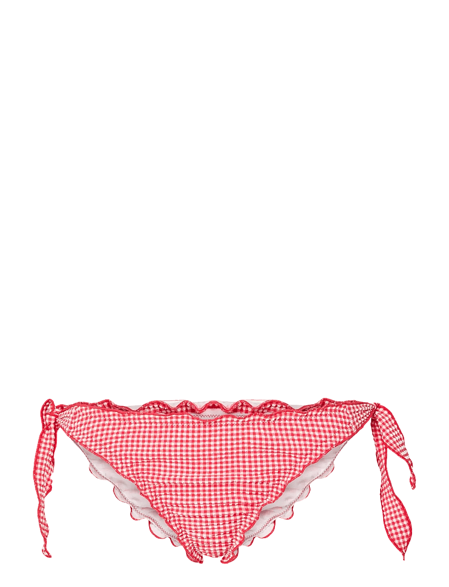 Pieces - PCKIA FRILL TIE EDGE BIKINI BRIEF BC - side tie bikinier - lychee - 0