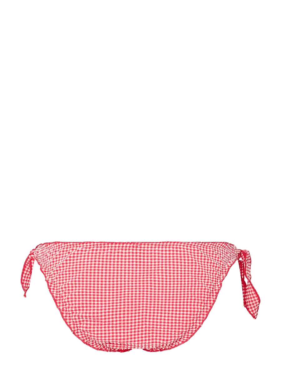 Pieces - PCKIA FRILL TIE EDGE BIKINI BRIEF BC - side tie bikinier - lychee - 1