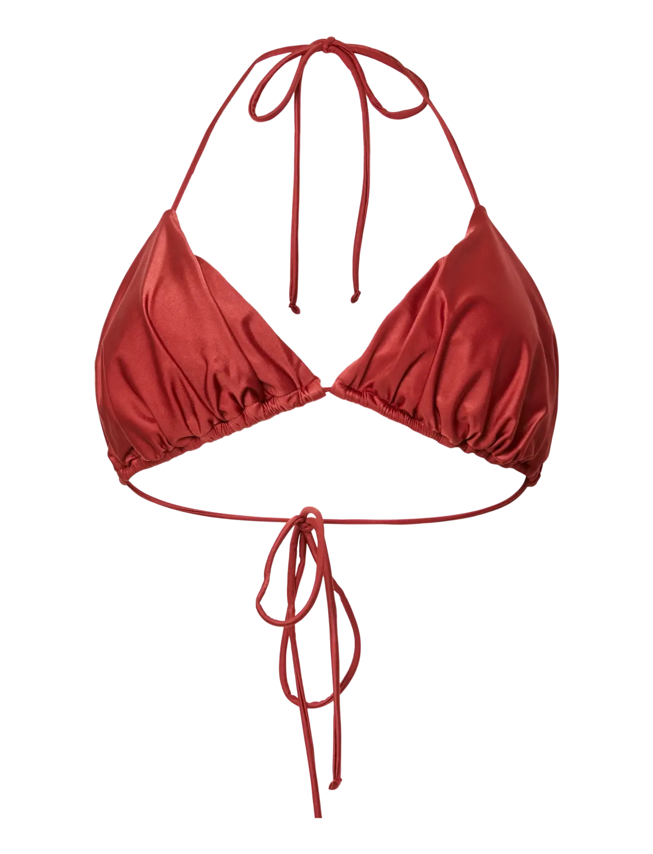 PIECES Pckin Bikini Shiny BH Rot - XL - Damen