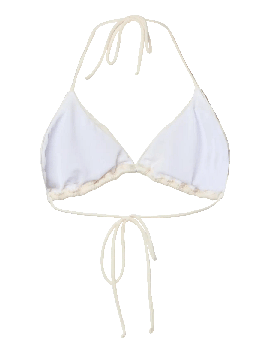 Pieces - PCKIN BIKINI SHINY BRA - trekantsbikinier - snow white - 1