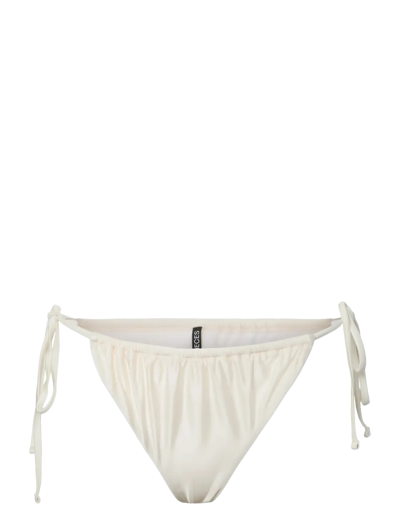 Pieces PCKIN BIKINI SHINY TANGA - Bikini Hosen - SNOW WHITE / cream