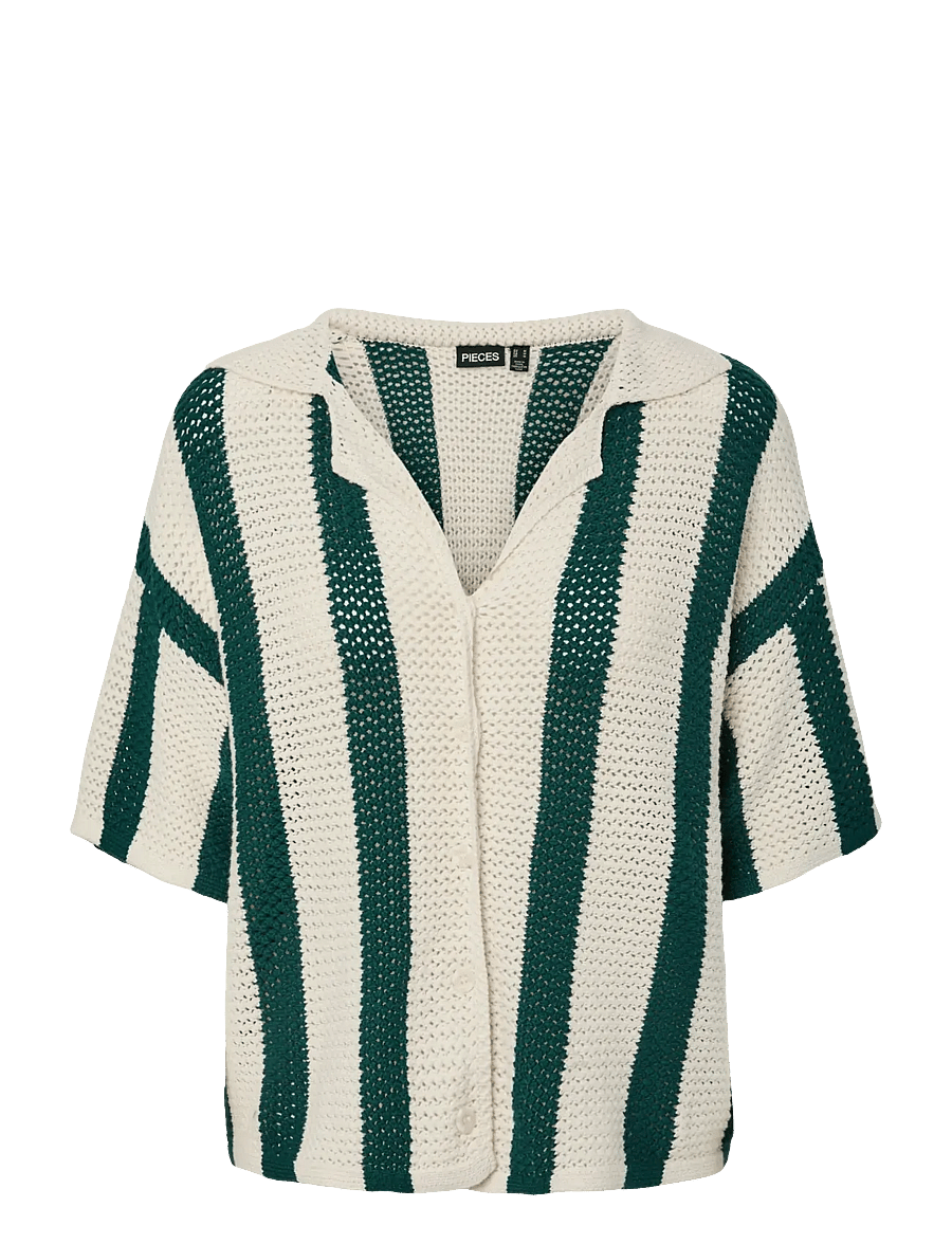 Pieces - PCKENZIE SS SHIRT BC - strandkläder - eggnog - 0