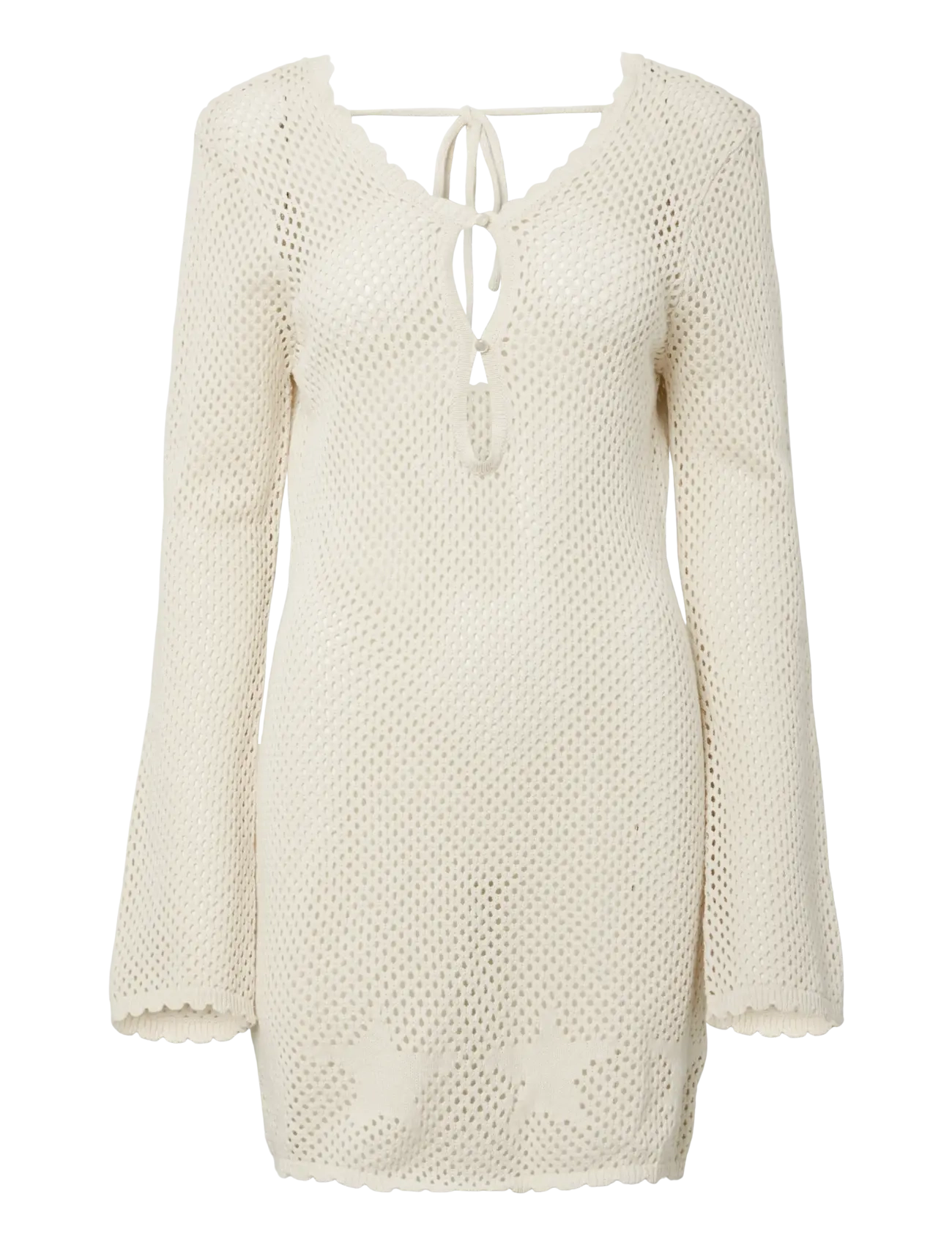 Pieces PCKAMARI LS DRESS BC - Uutuudet - EGGNOG / cream