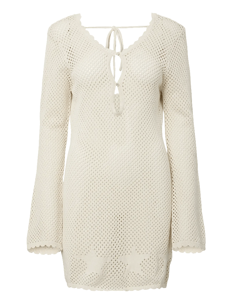 Pieces - PCKAMARI LS DRESS BC - strandmode - eggnog - 0