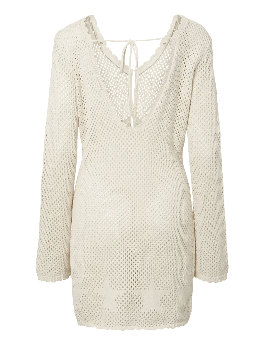 Pieces - PCKAMARI LS DRESS BC - strandkläder - eggnog - 1