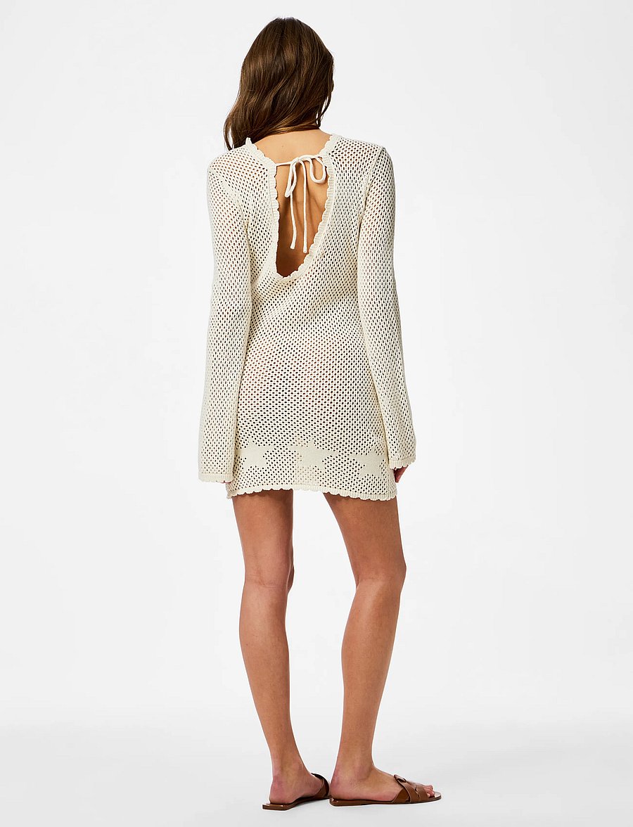 Pieces - PCKAMARI LS DRESS BC - strandmode - eggnog - 3