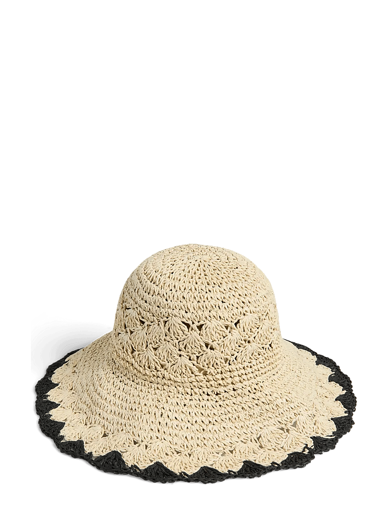 Pieces - PCKYDIA CONTRAST HAT - straw hats - nature - 1