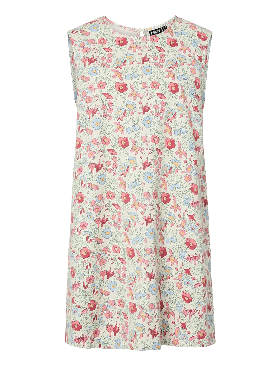 Pieces - PCSALUME SL SHORT DENIM DRESS - sommerkleider - birch - 1
