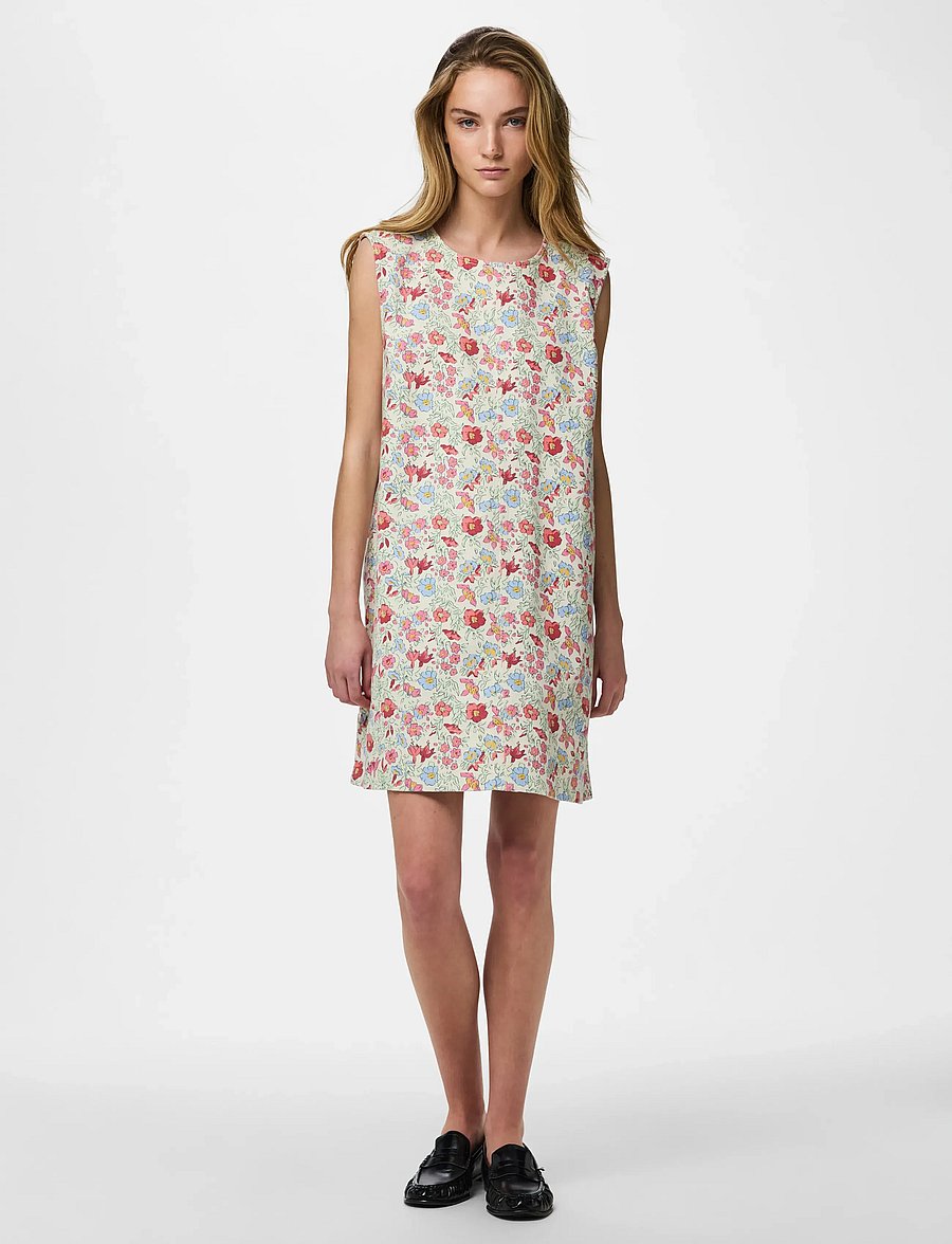 Pieces - PCSALUME SL SHORT DENIM DRESS - sommerkleider - birch - 4