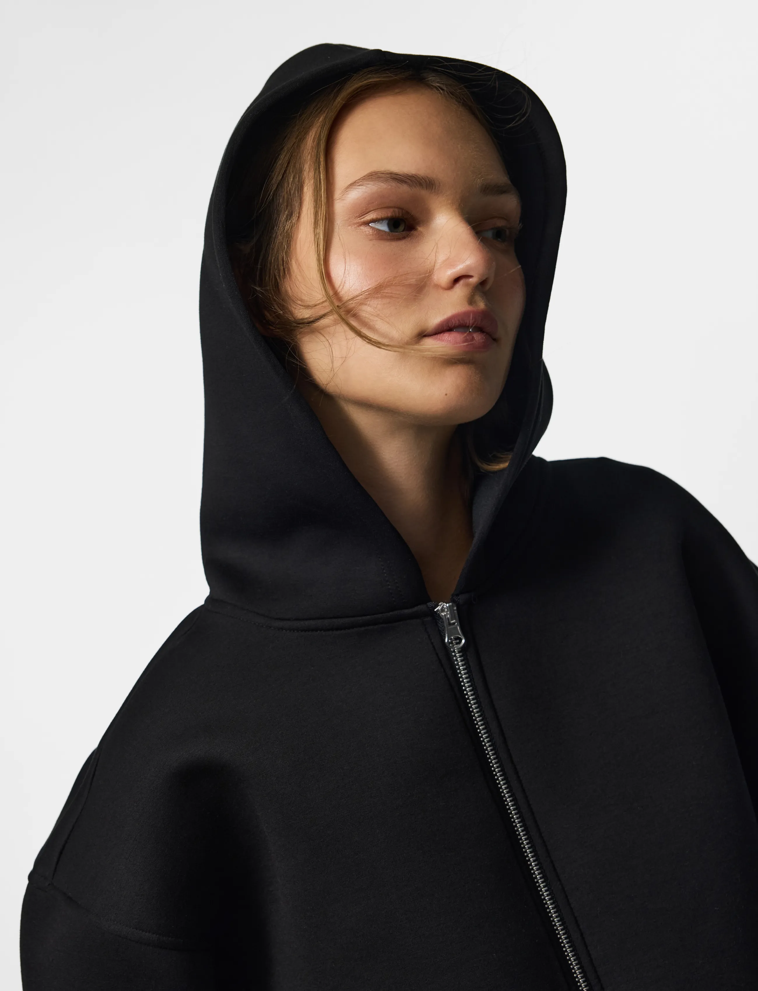 Pieces - PCBUCUBA LS ZIPPER SCUBA HOODIE ACT JRS - kapuutsiga pusad - black - 4
