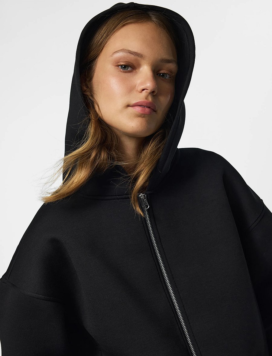 Pieces - PCBUCUBA LS ZIPPER SCUBA HOODIE ACT JRS - kapuutsiga pusad - black - 5