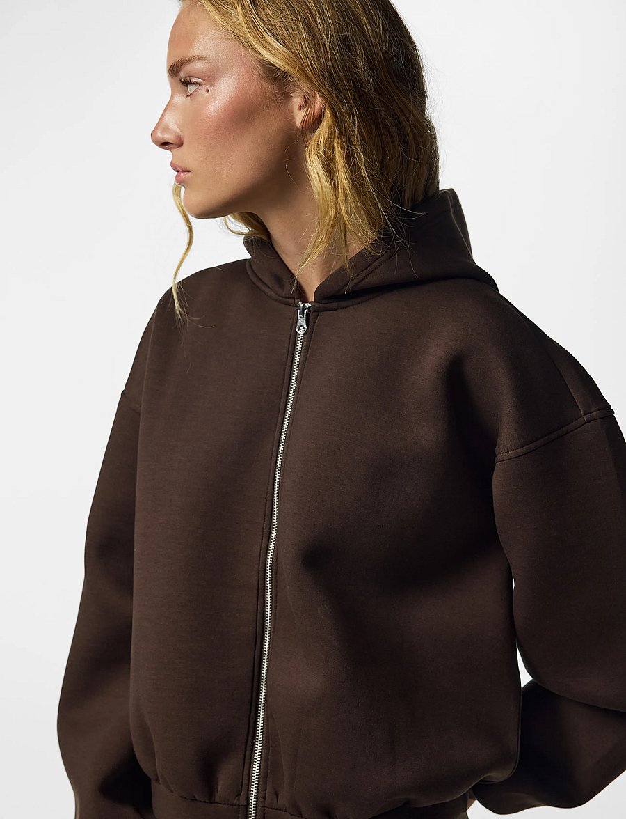 Pieces - PCBUCUBA LS ZIPPER SCUBA HOODIE ACT JRS - kapuutsiga pusad - hot fudge - 4