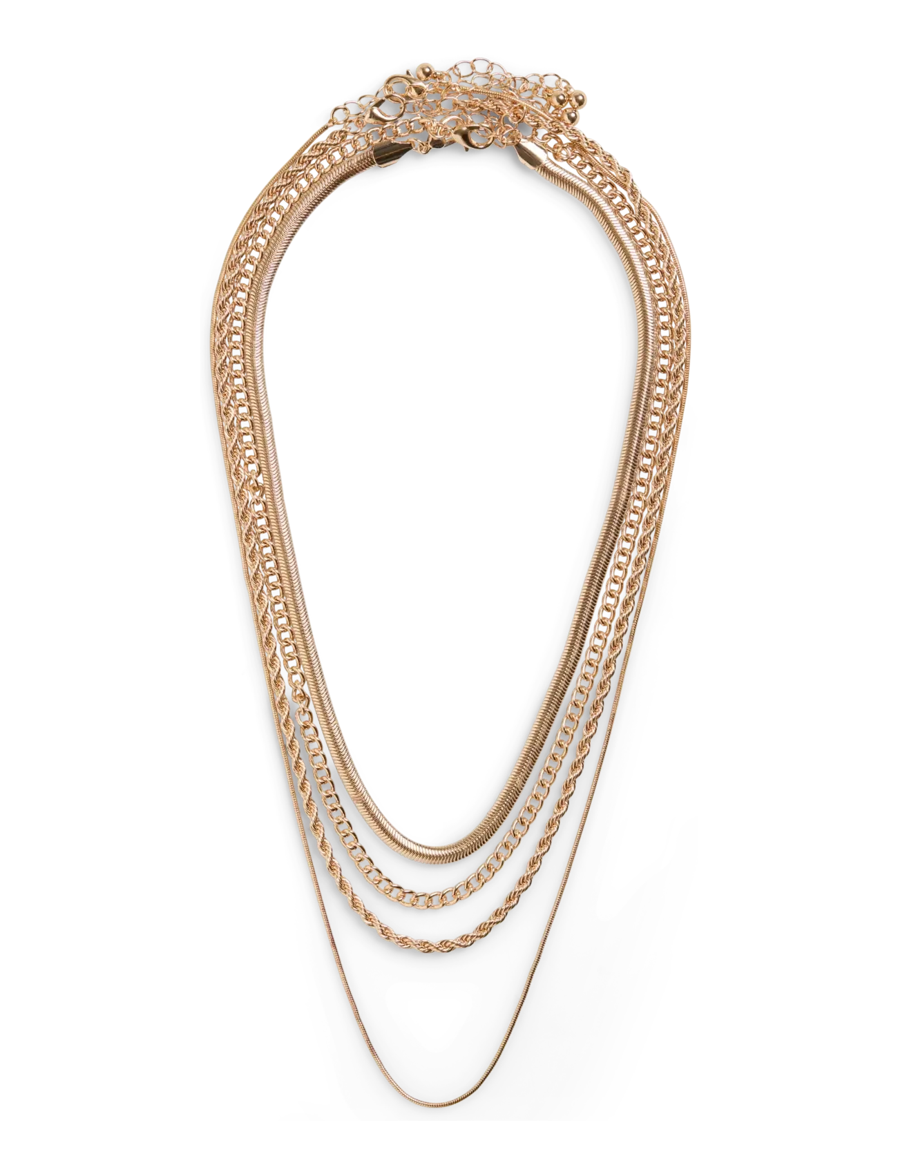 Pieces Pcbifi Necklace 4-Pack, One Size, Necklaces, Gold - Chain Frauen