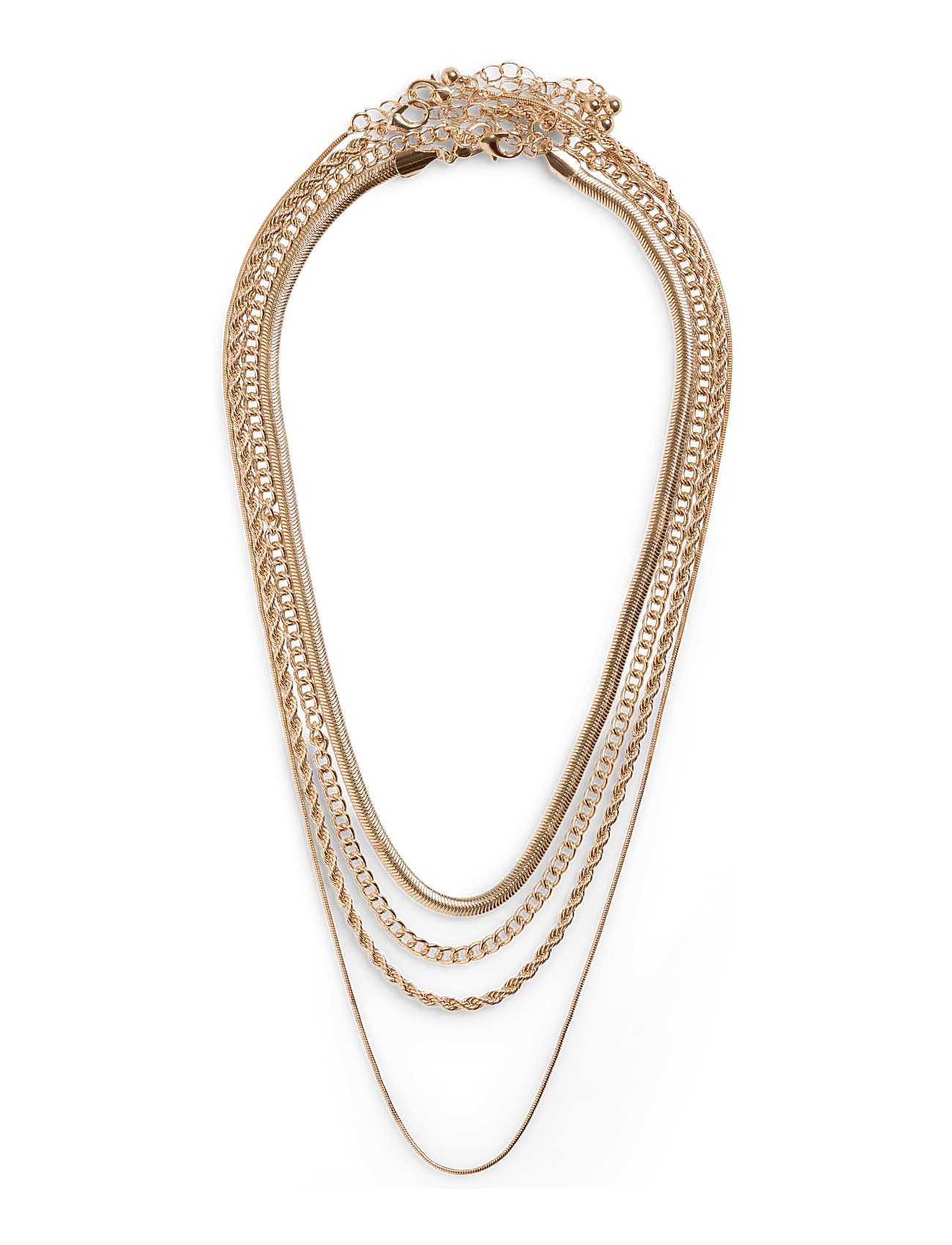 PCBIFI NECKLACE 4-PACK - GOLD COLOUR