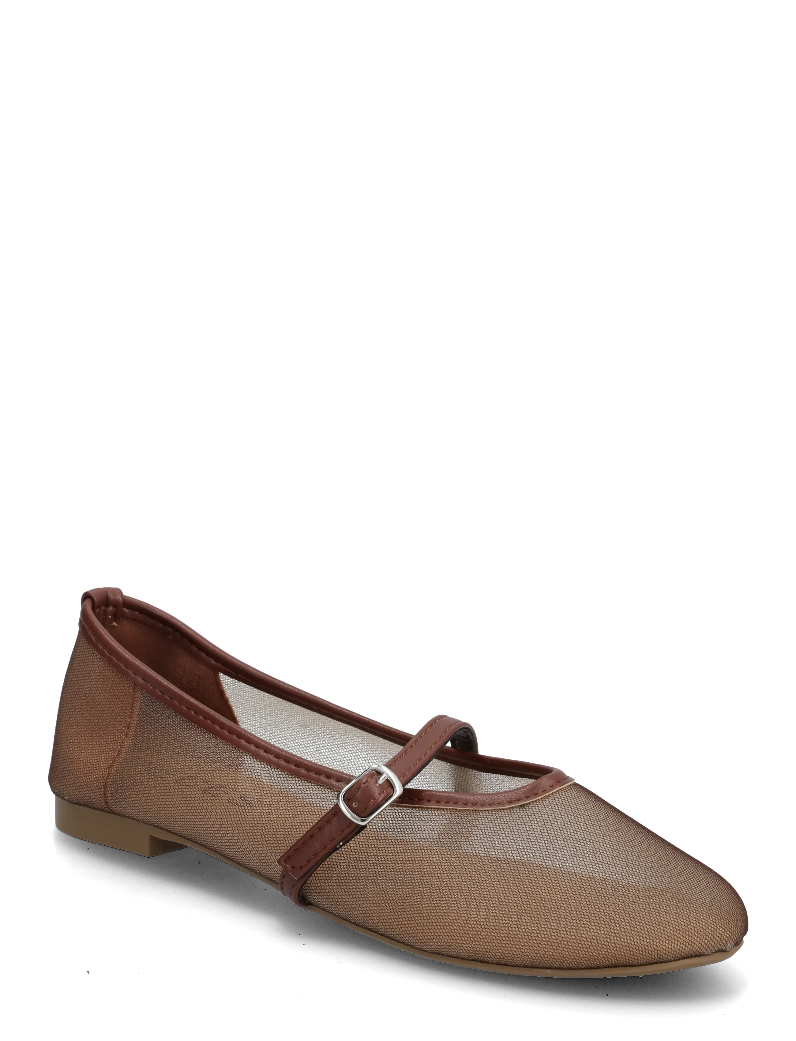 Pieces - PCSTEPH MARY JANE MESH BALLERINA HG - erilised sündmused - downtown brown - 0