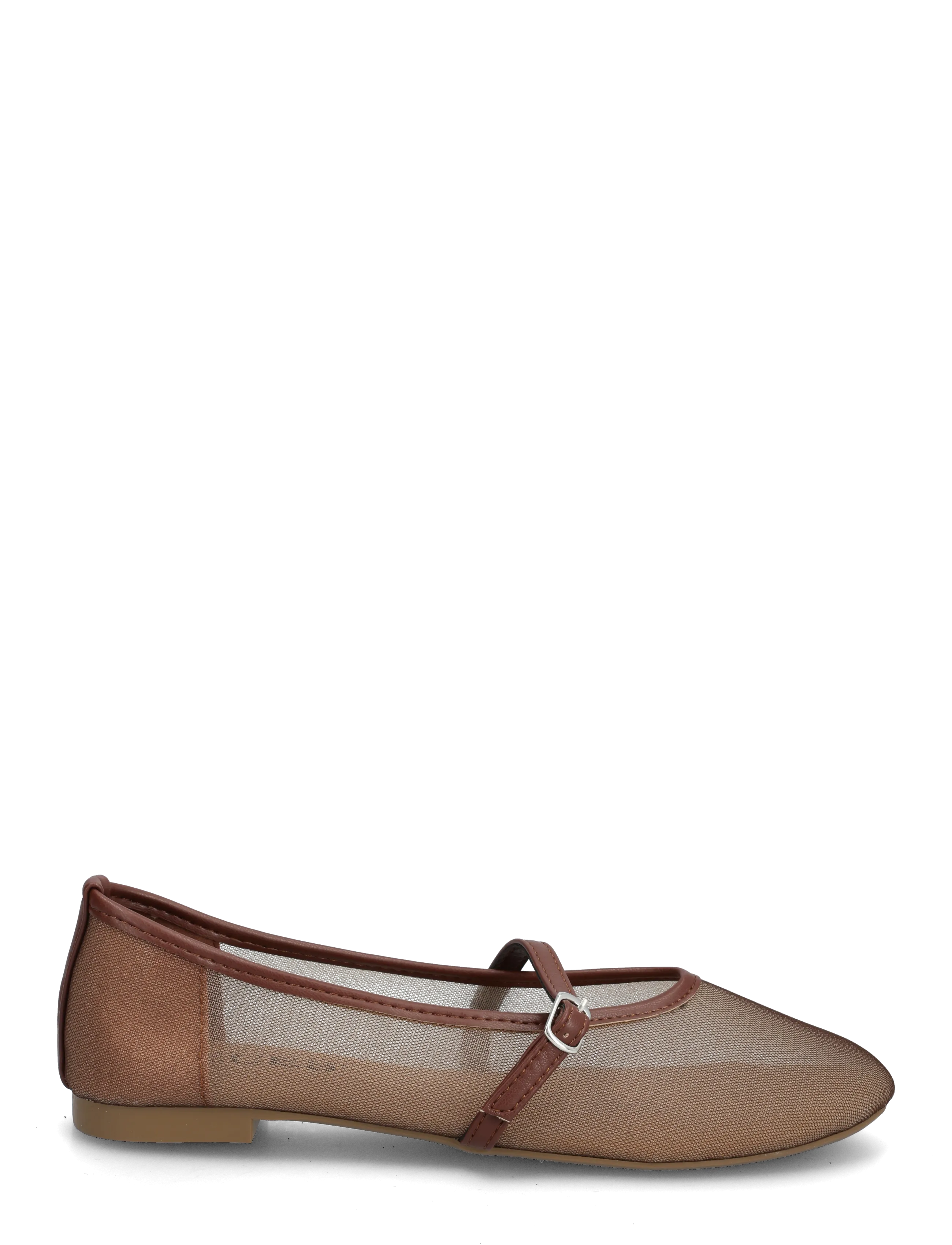 Pieces - PCSTEPH MARY JANE MESH BALLERINA HG - erilised sündmused - downtown brown - 1