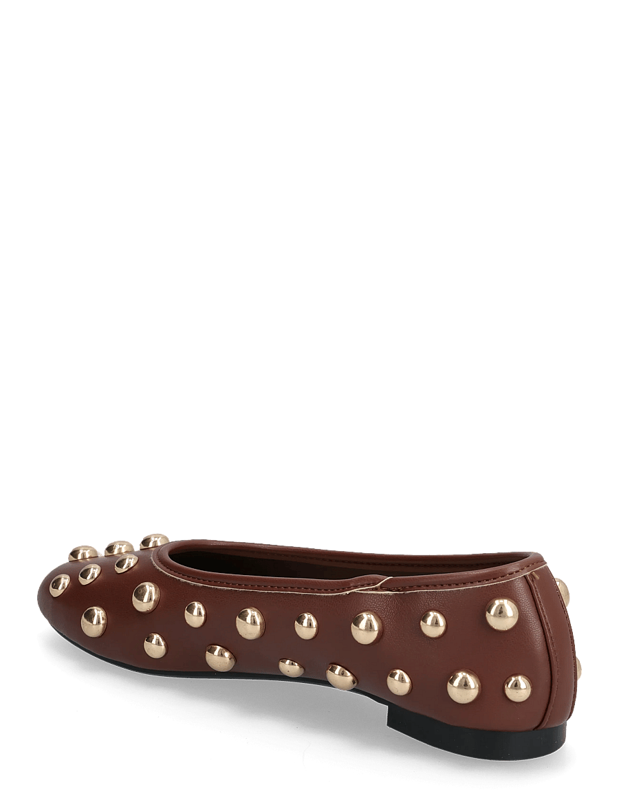 Pieces - PCKAROLINE STUD BALLERINA HG - besondere anlässe - downtown brown - 2