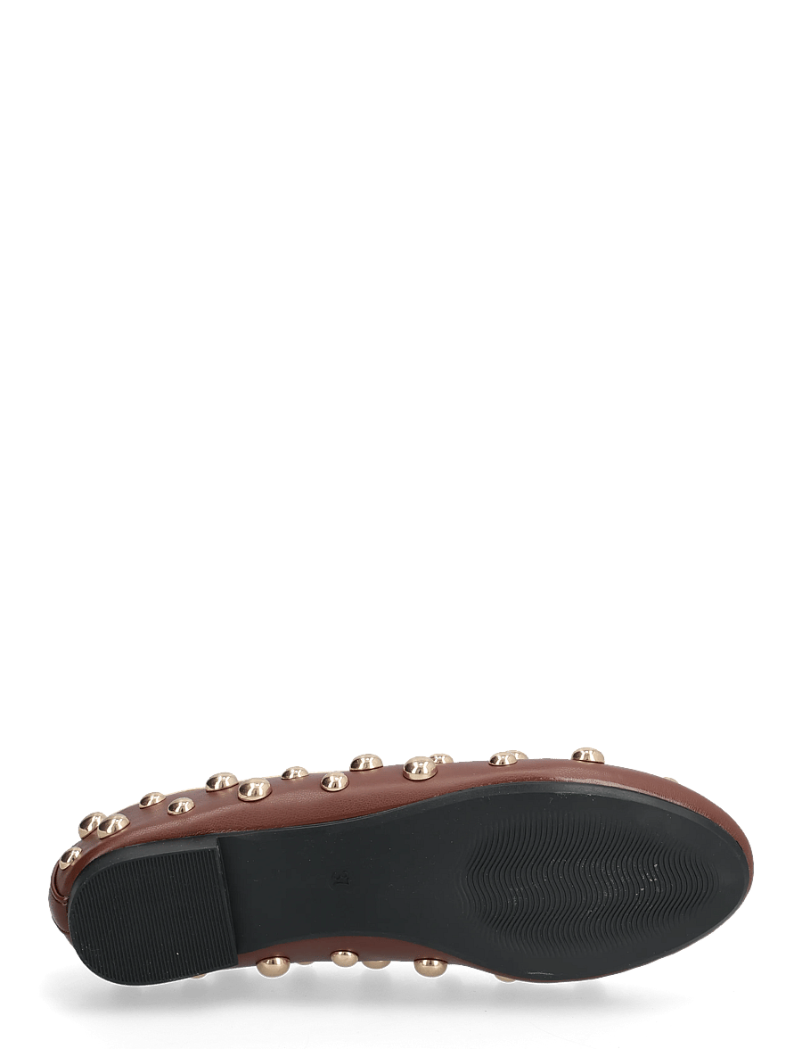 Pieces - PCKAROLINE STUD BALLERINA HG - besondere anlässe - downtown brown - 4