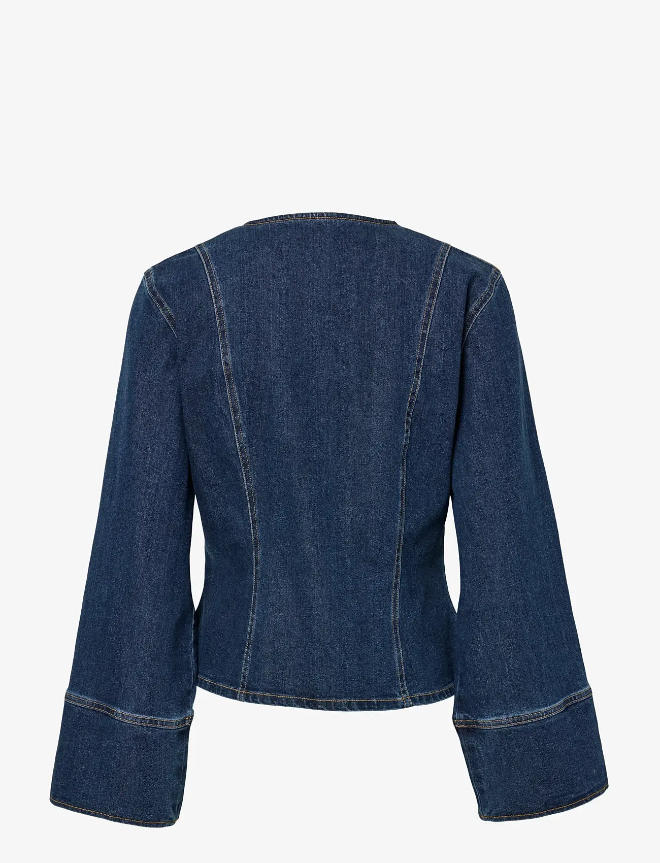 Pieces - PCFLORA LS DENIM SHIRT - denim shirts - dark blue denim - 2