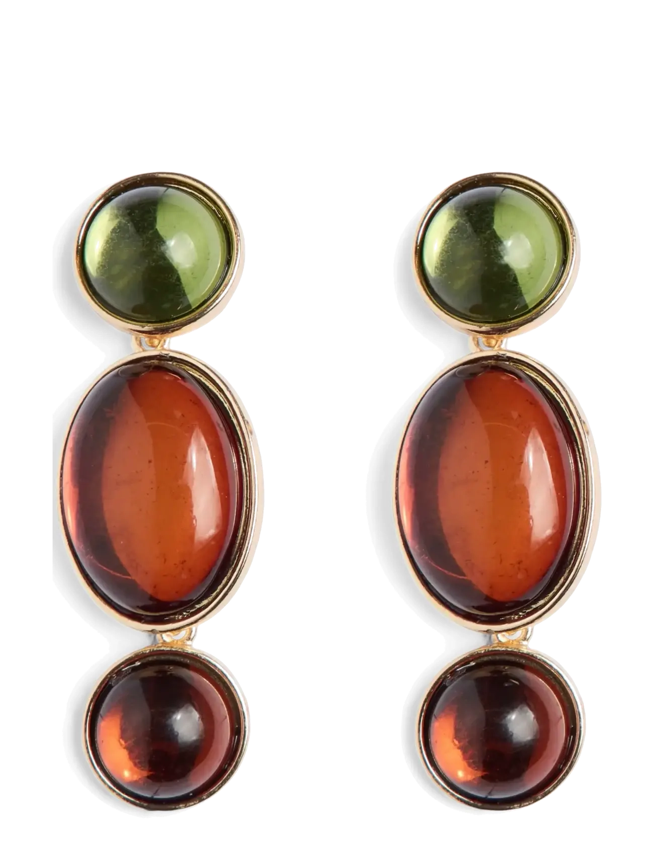 Pieces PCKIKI A EARRINGS BUNDLE - Alles anzeigen - GOLD COLOUR / green