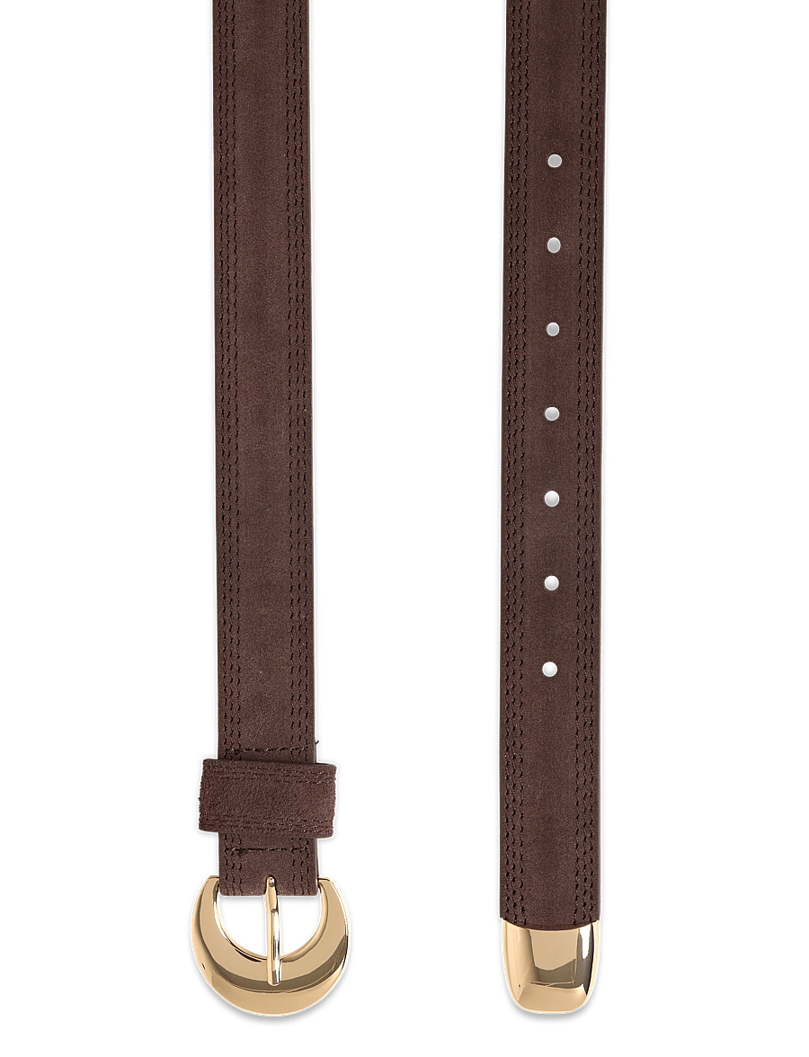 Pieces - PCBARIA SUEDE JEANS BELT - læderbælter - coffee quartz - 1