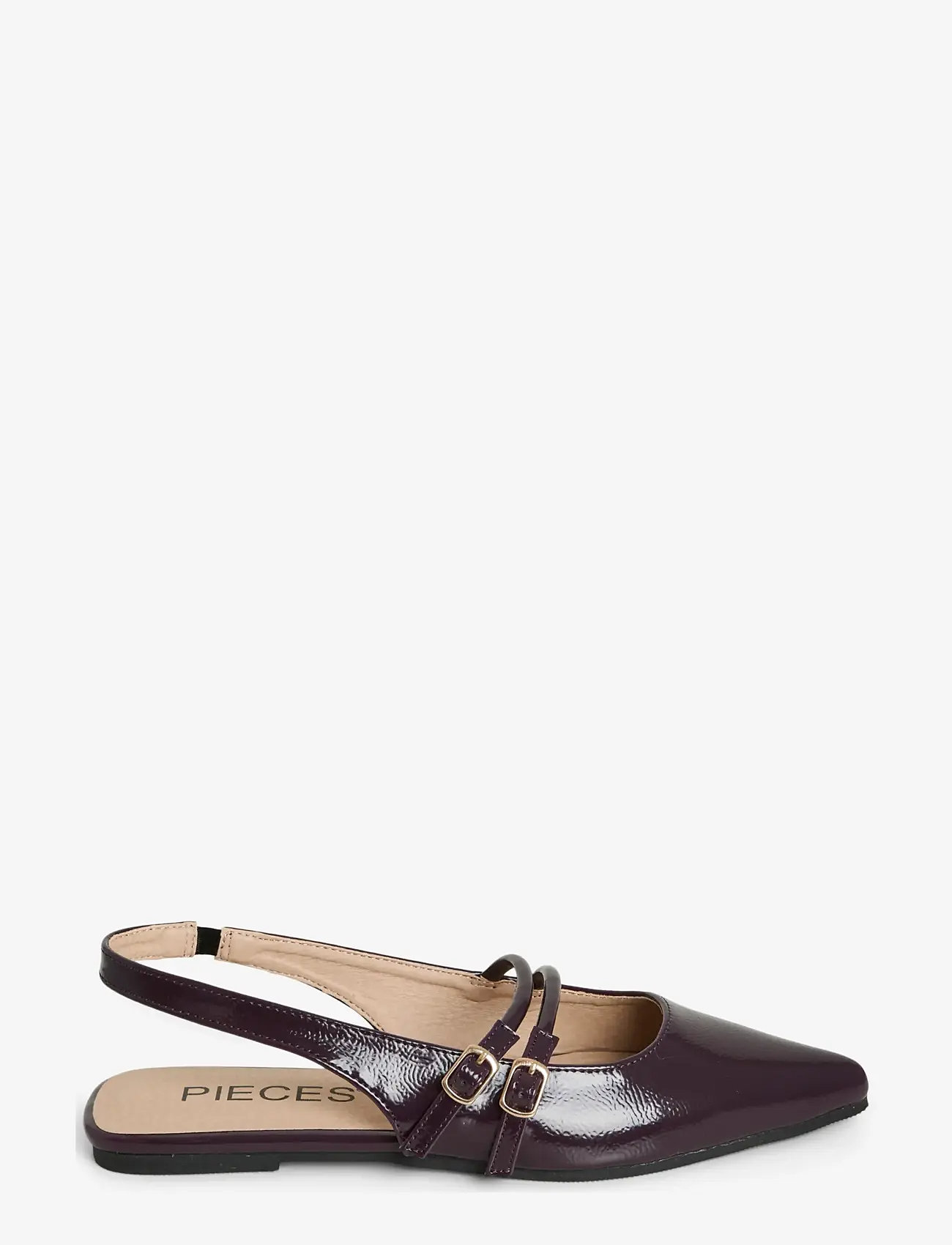Pieces - PCKATHERINE PATENT SLINGBACK HG - flache slingbacks - winetasting - 0