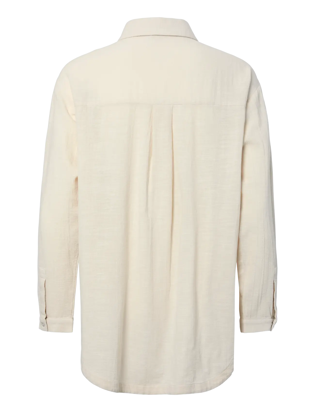 Pieces - PCAGNES LS OVERSIZED SHIRT WVN BC - strandmode - natural - 1