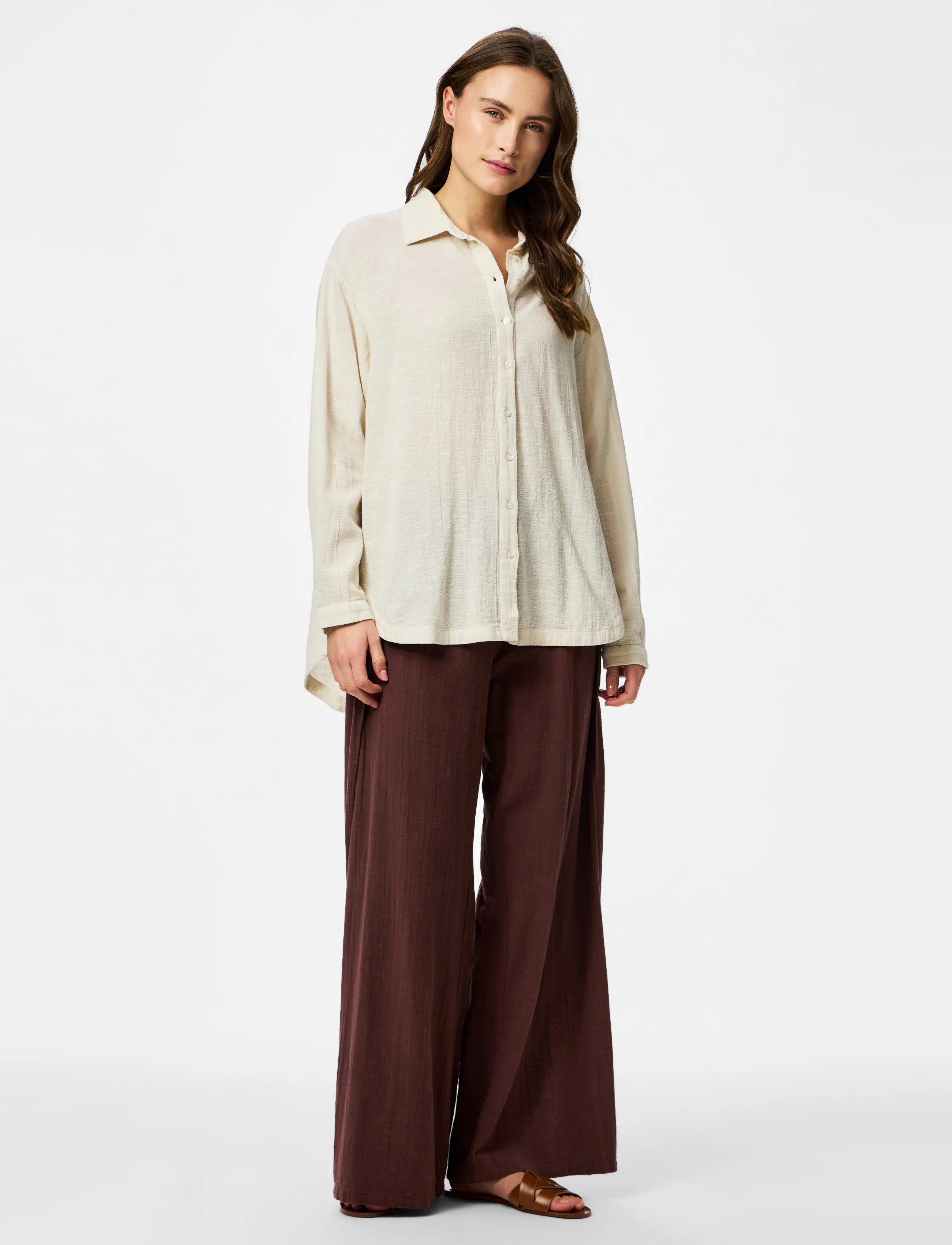 PIECES Pcagnes Ls Oversized Shirt Wvn Bc skjortor dam – bild 6