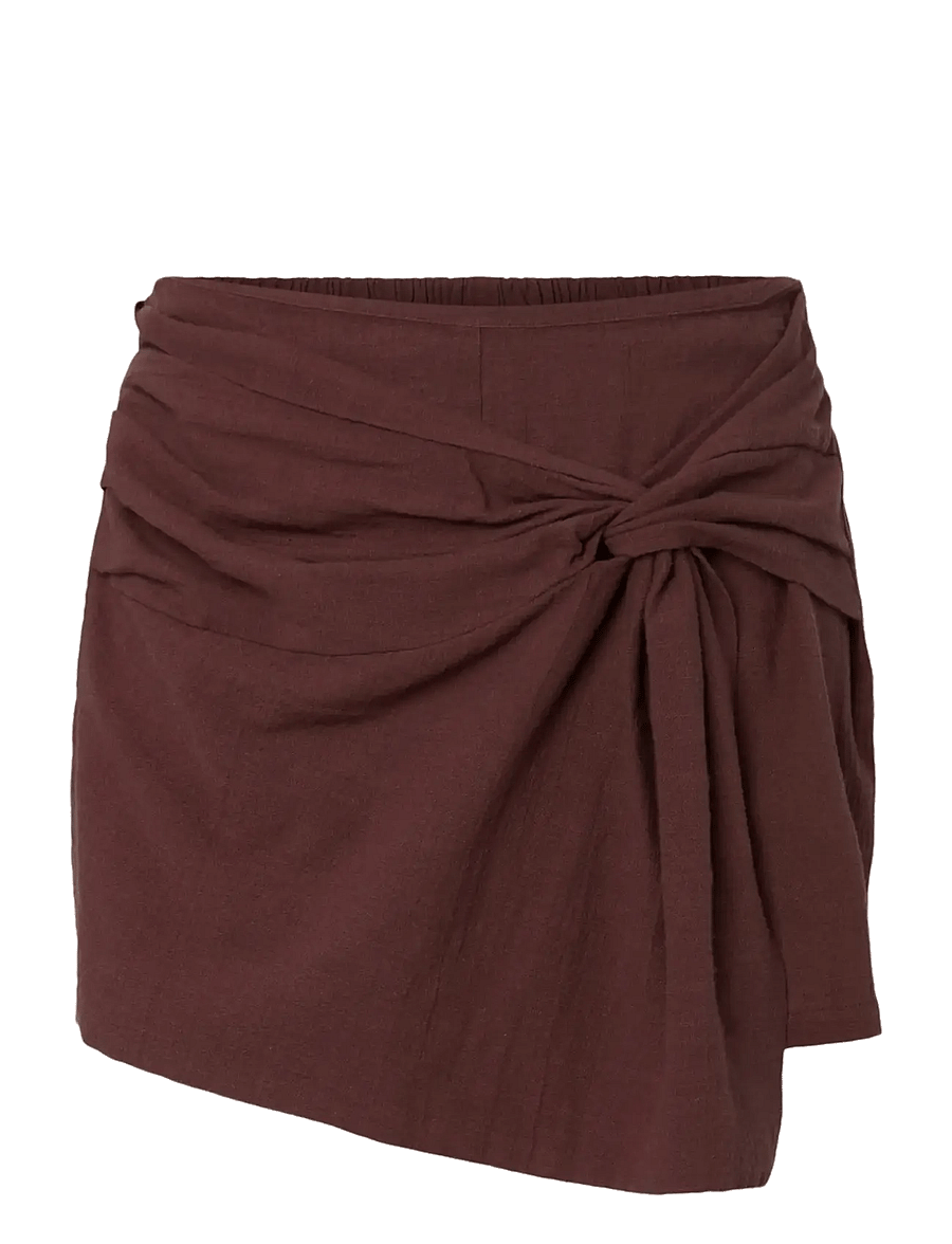 Pieces - PCAGNES HW SKORT WVN BC - strandkläder - deep mahogany - 0