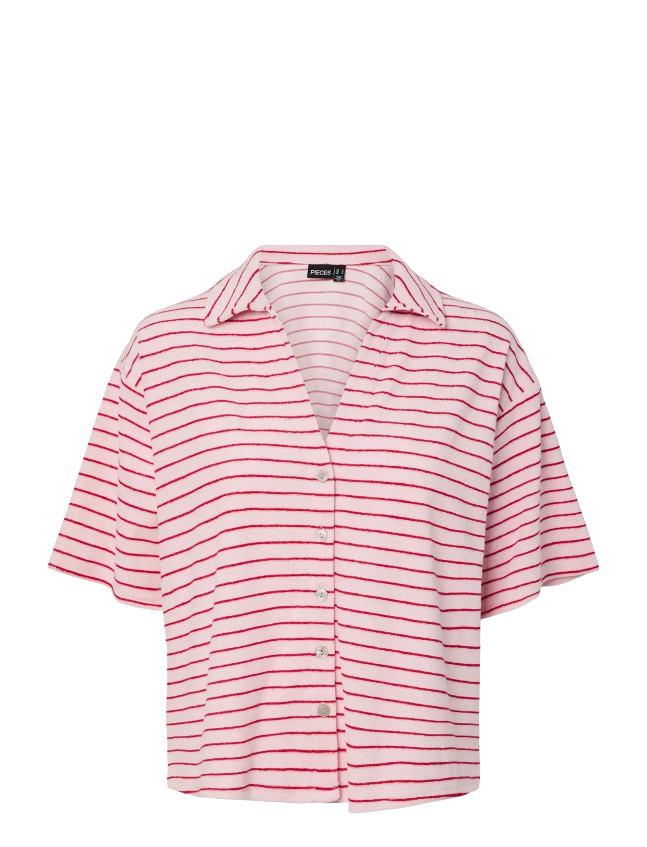 Pieces Pckay Frotte Ss Shirt, M, Bademode, Rosa - Beach Wear, Frauen