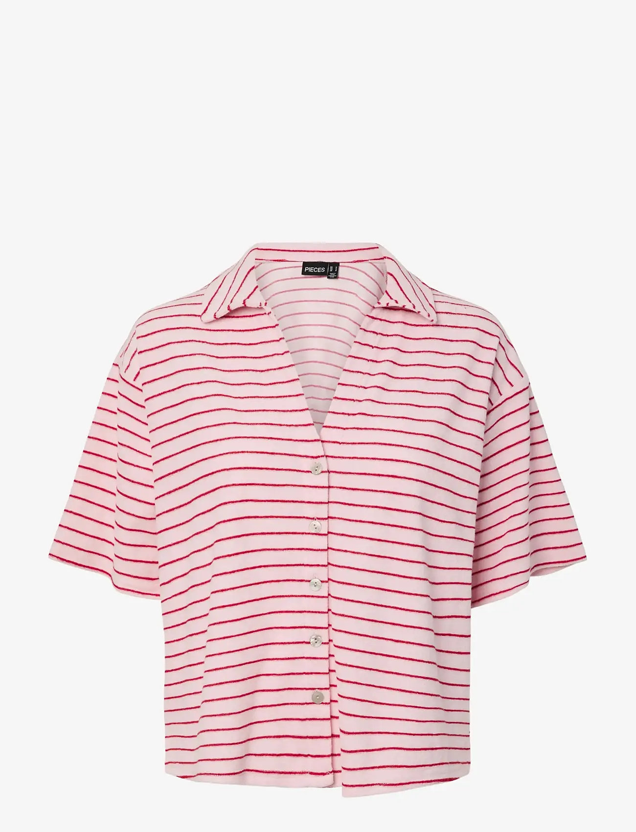 Pieces - PCKAY FROTTE SS SHIRT - strandmode - cherry blossom - 0
