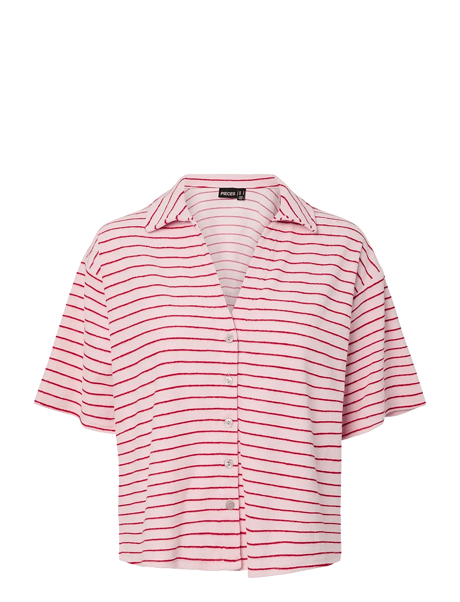Pieces - PCKAY FROTTE SS SHIRT - tenue de plage - cherry blossom - 0