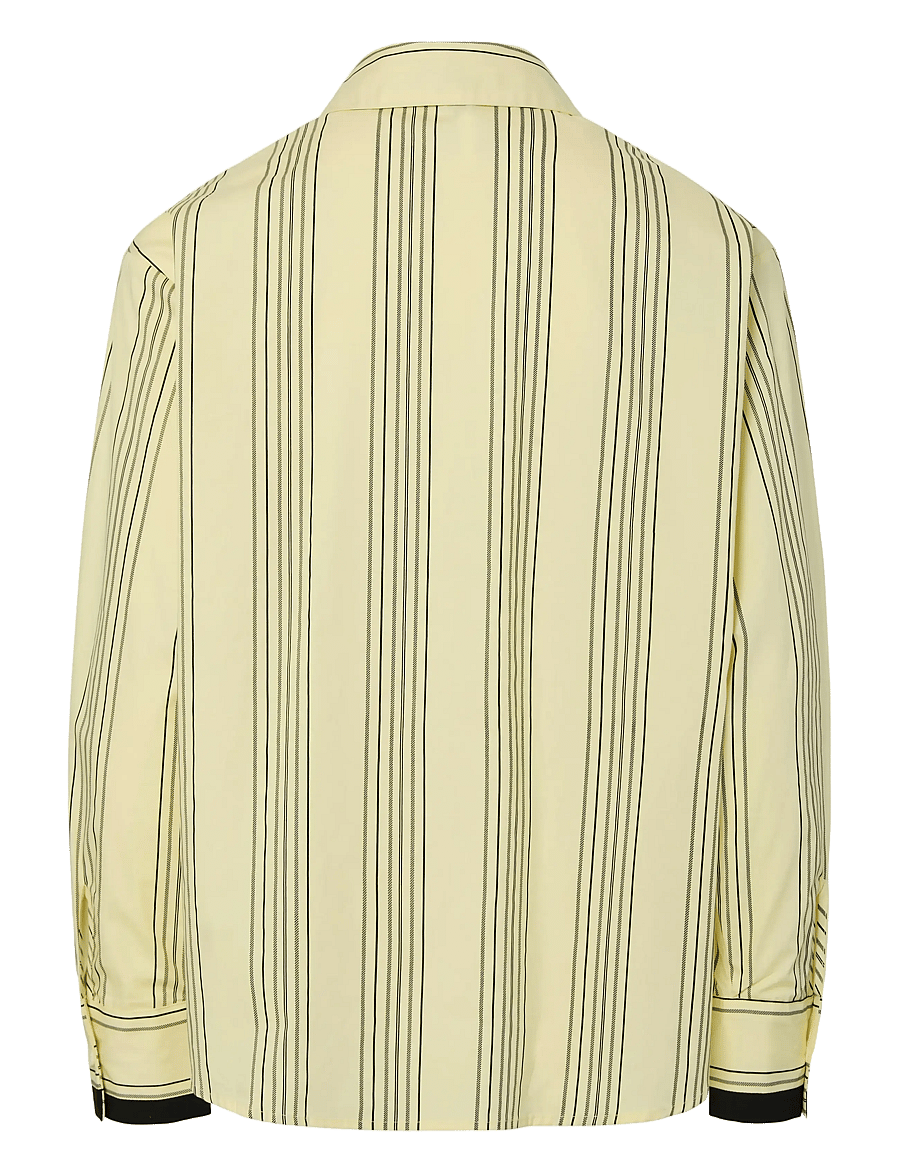 Pieces - PCJAMIE LS LOOSE SHIRT WVN D2D PP - pitkähihaiset kauluspaidat - pastel yellow - 1