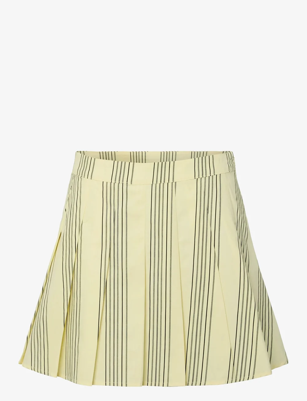 Pieces - PCJAMIE MW PLEATED SKIRT WVN D2D PP - korte nederdele - pastel yellow - 0